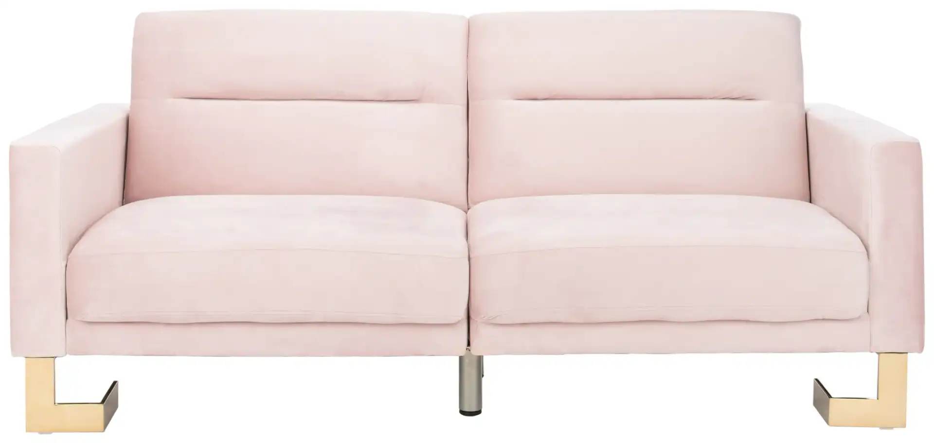 Tribeca Foldable Futon Bed in Blush / Brass