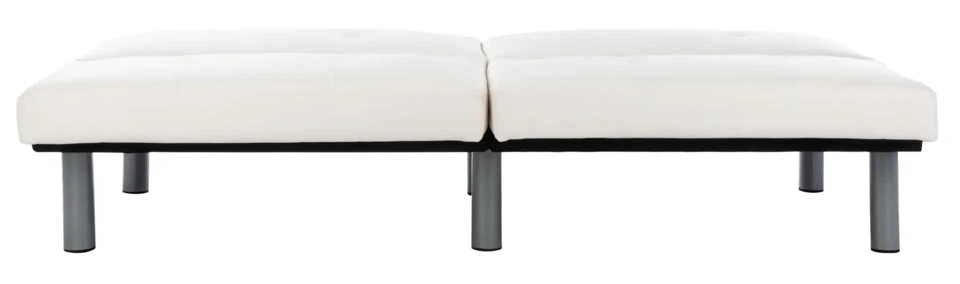 Noho Foldable Futon Bed in White / Silver, detail view