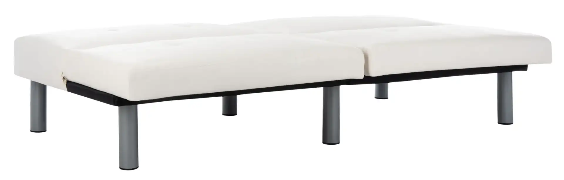 Noho Foldable Futon Bed in White / Silver, detail view