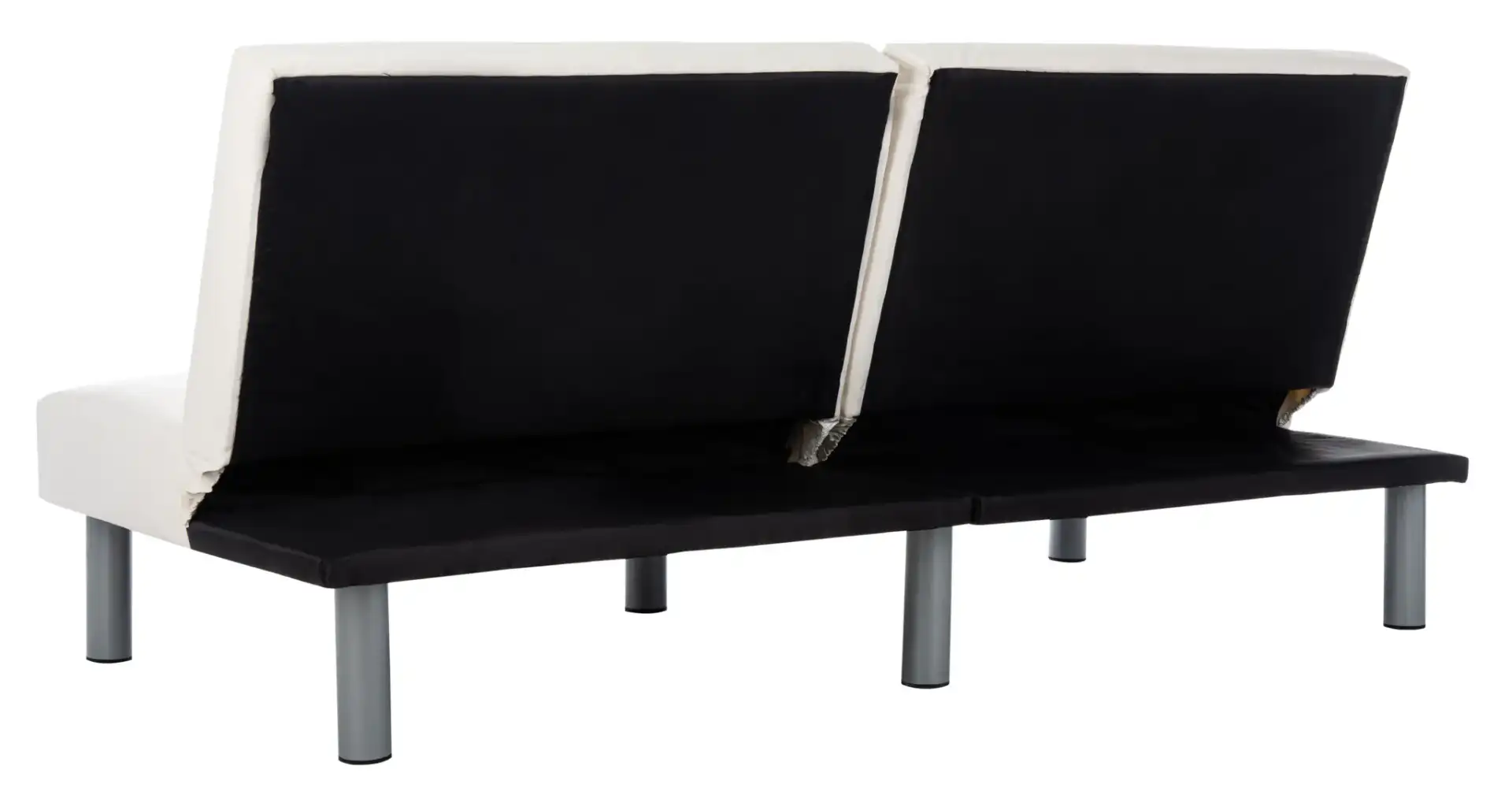Noho Foldable Futon Bed in White / Silver, detail view