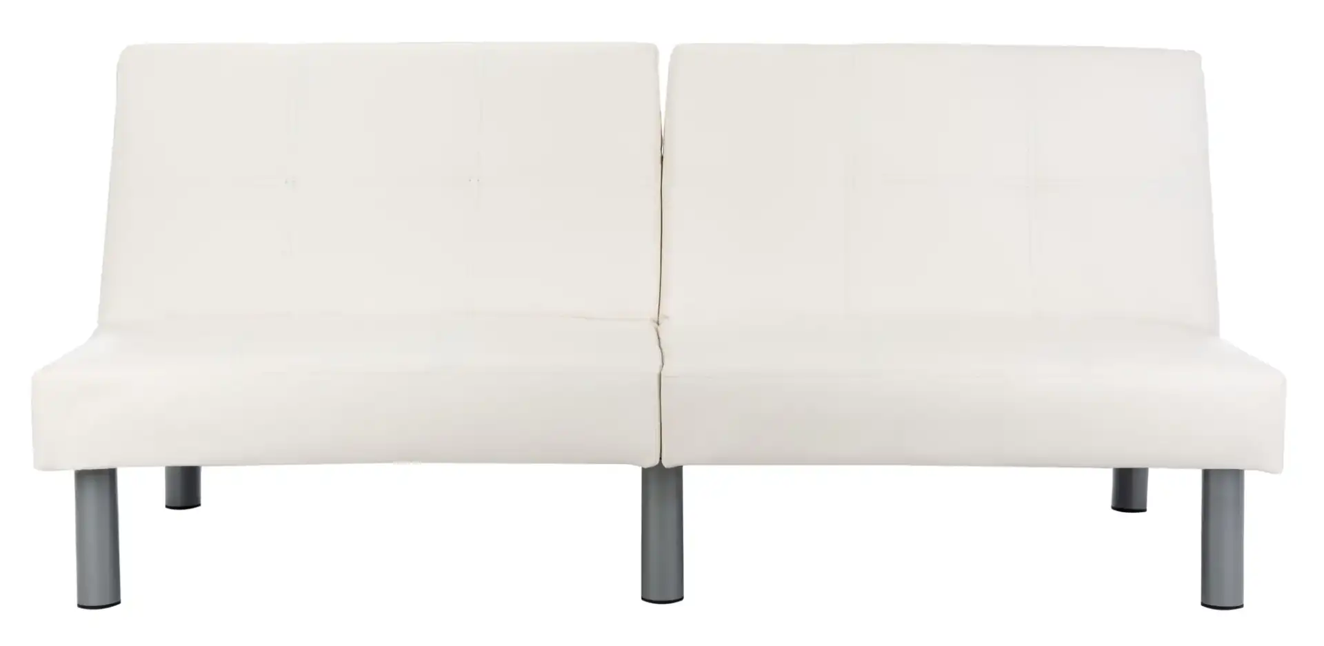 Noho Foldable Futon Bed in White / Silver