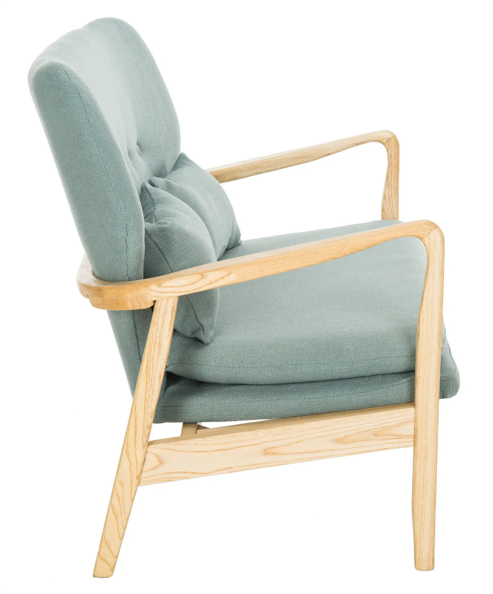 Ellaria Loveseat With Bench in Blue / Natural, detail view