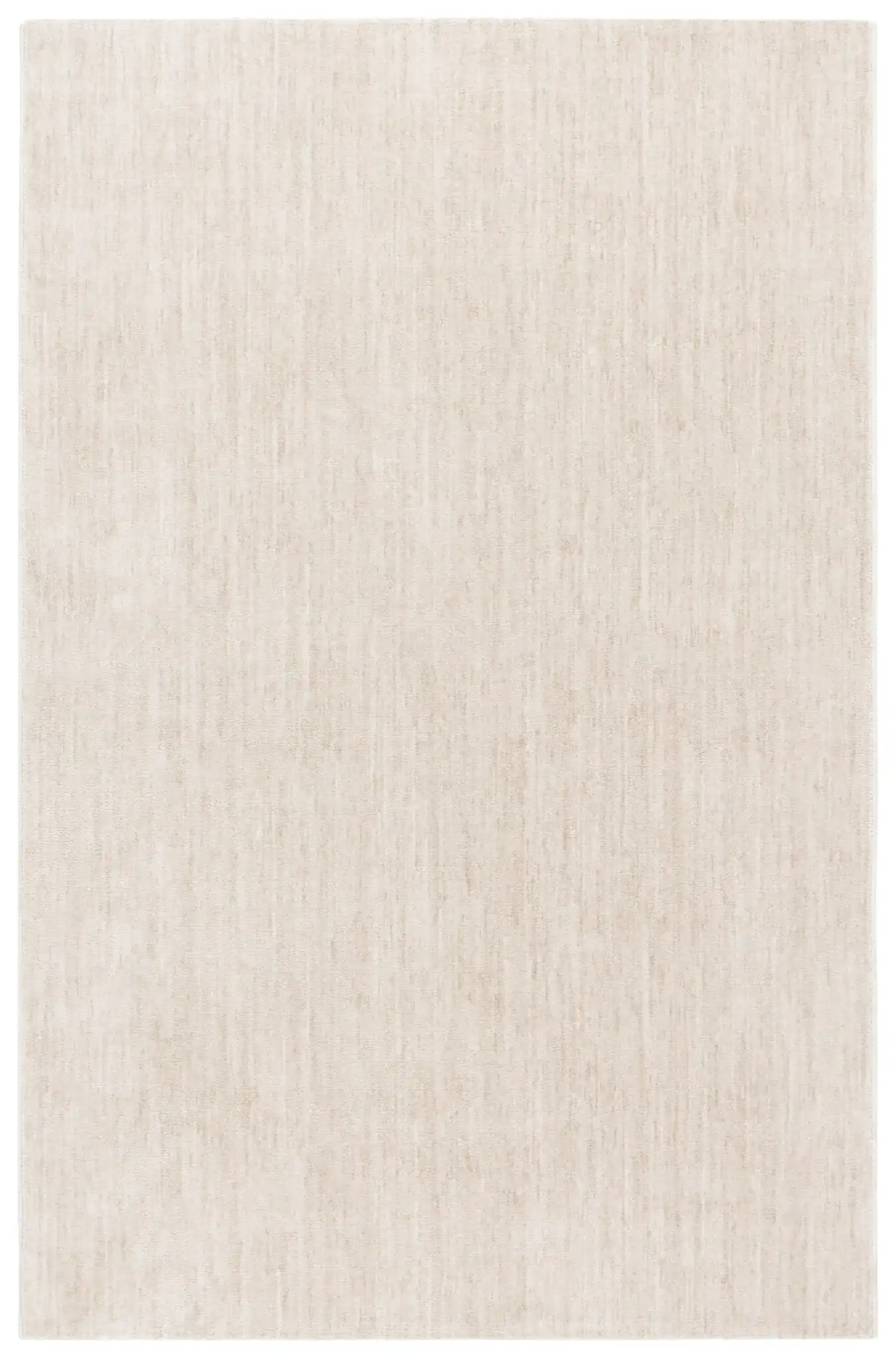 Mabel Solid Striated Rug in Beige / Ivory