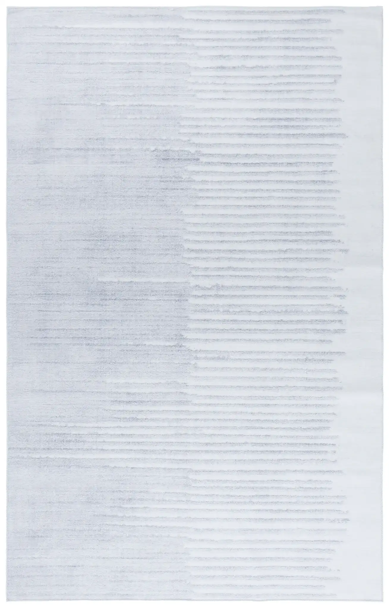 Malibu Gradient Stripe Washable Rug in Light Gray / Gray