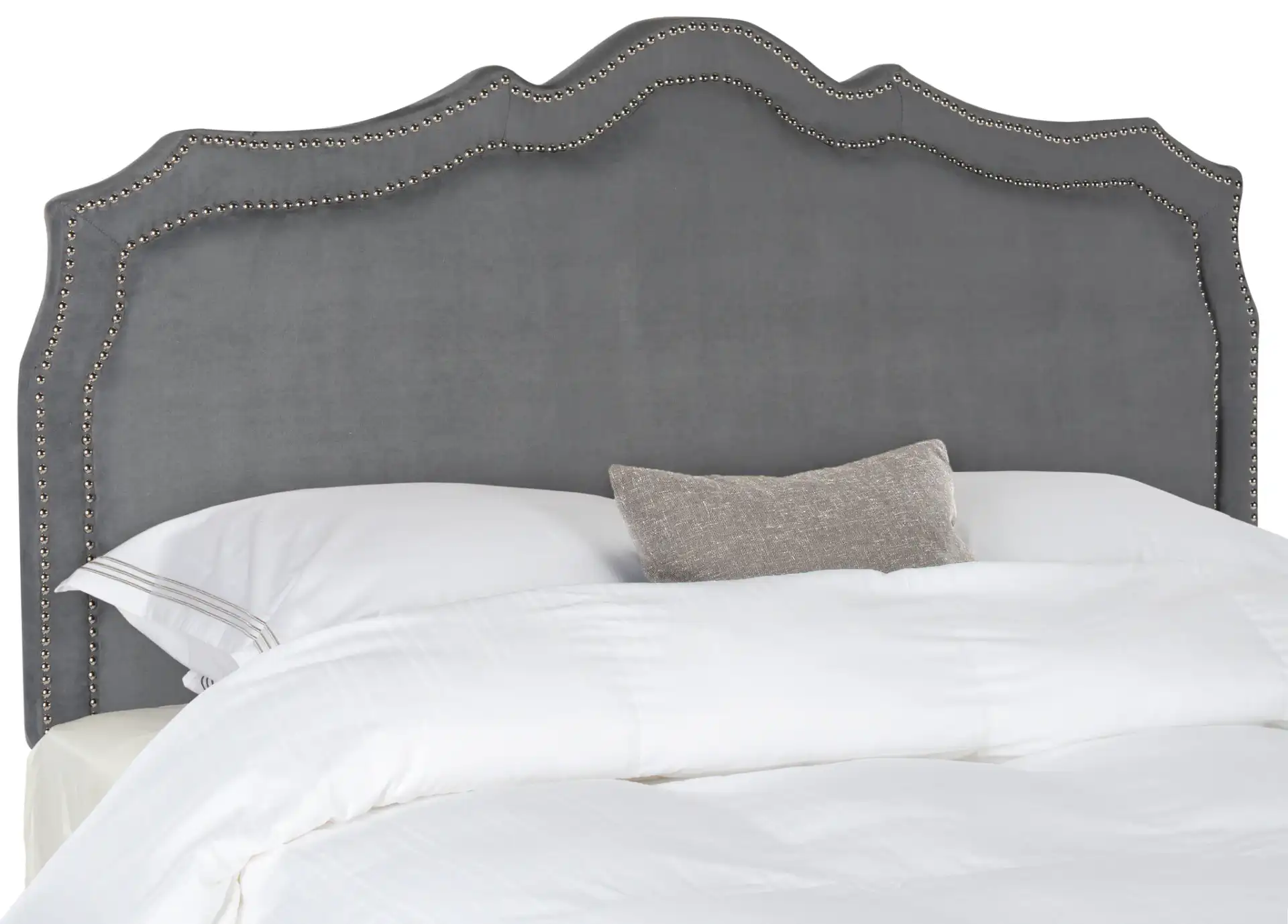 Skyler Headboard in Gray, detail view