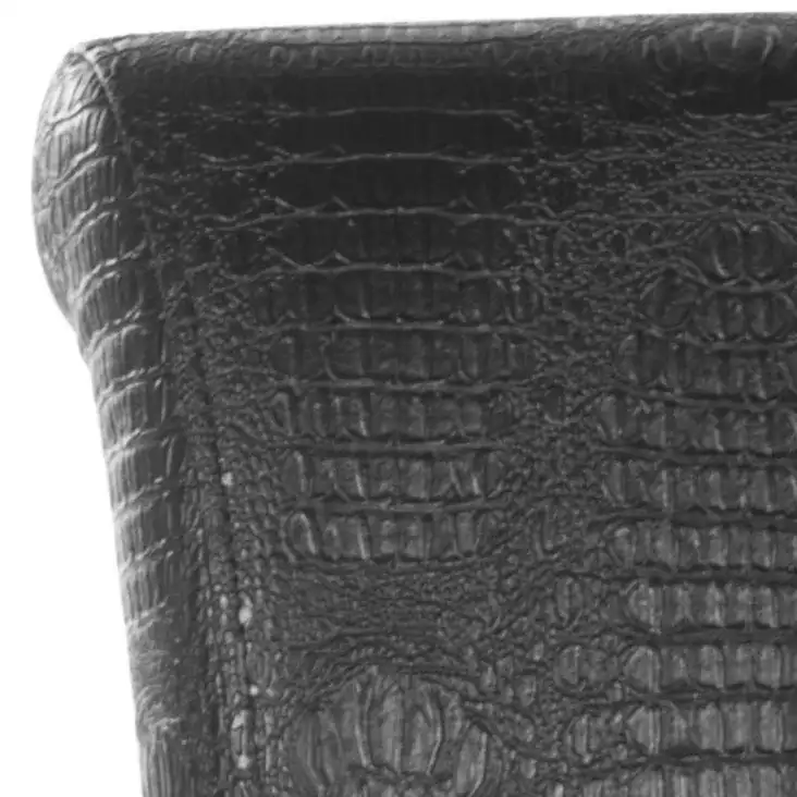 Seth Counter Stool in Black / Crocodile, detail view