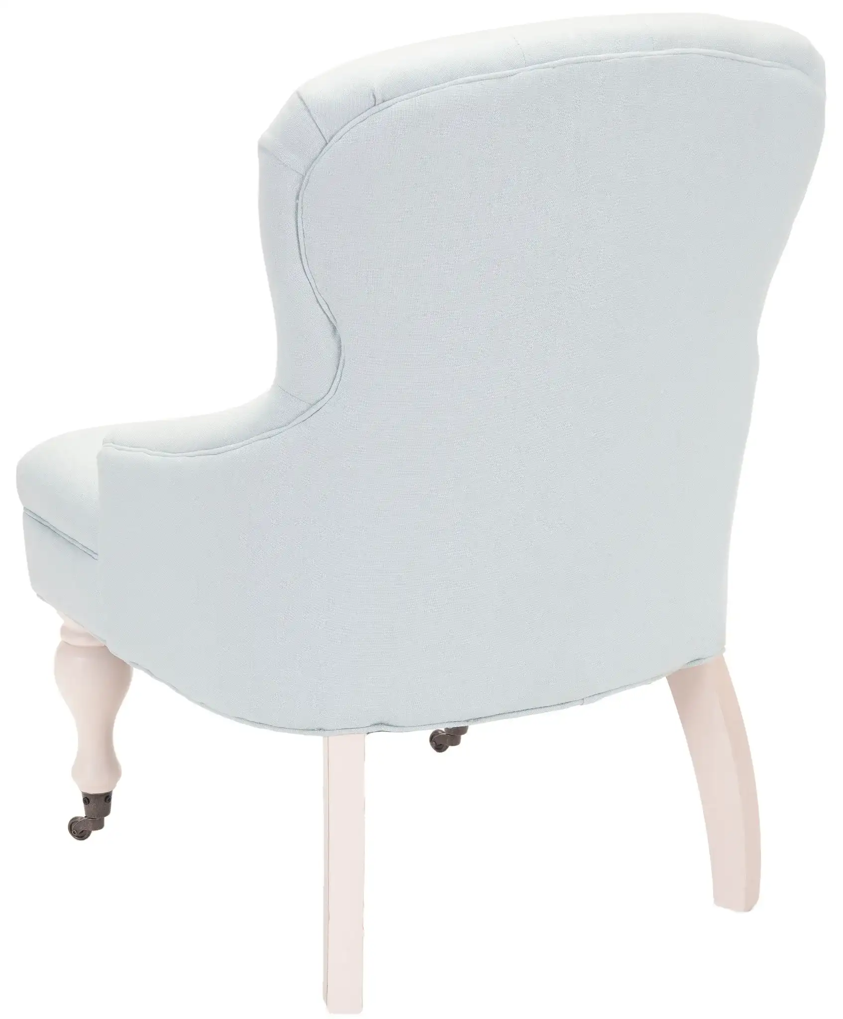Falcon Arm Chair in Robins Egg Blue, detail view