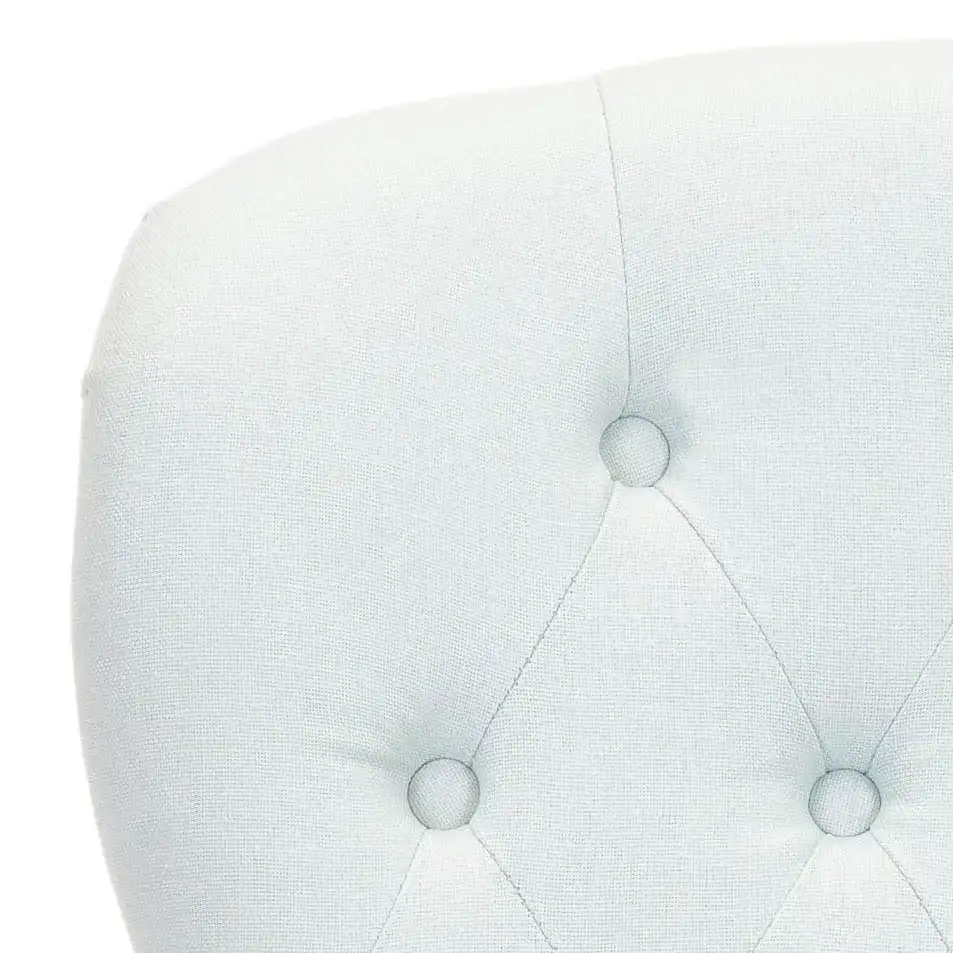 Falcon Arm Chair in Robins Egg Blue, detail view