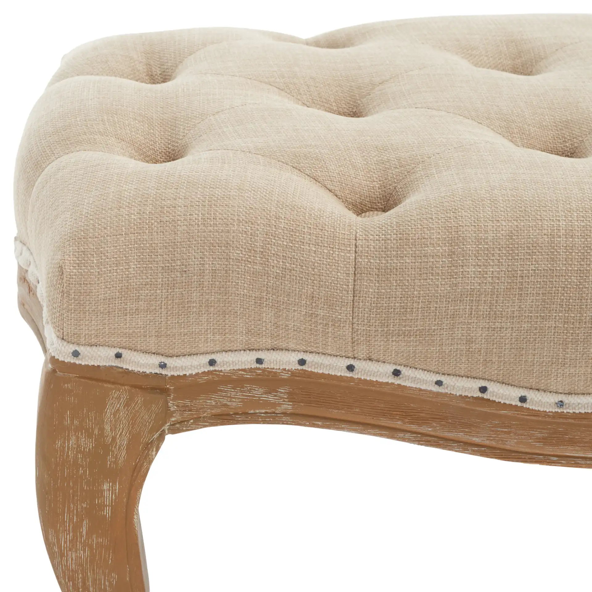 Ramsey Bench in Wheat / Natural Cream in a styled room