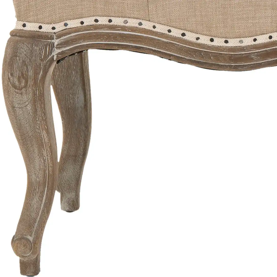 Ramsey Bench in Wheat / Natural Cream, detail view