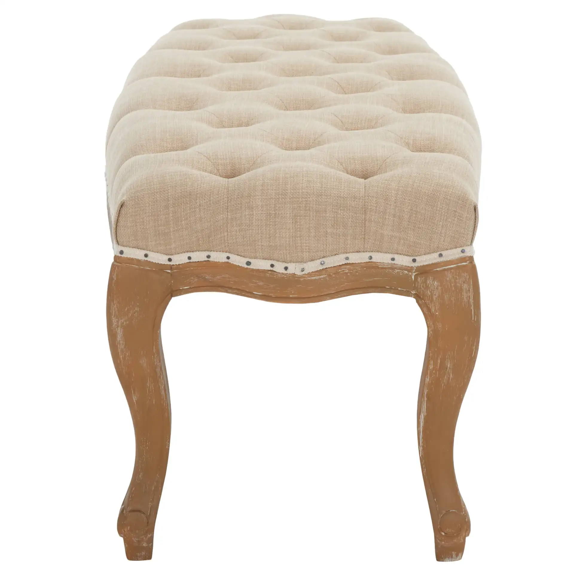 Ramsey Bench in Wheat / Natural Cream, detail view