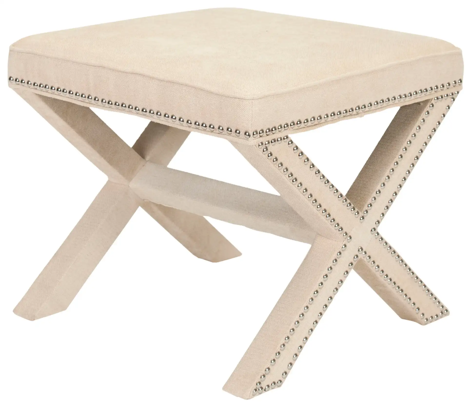 Palmer Ottoman in Taupe, detail view