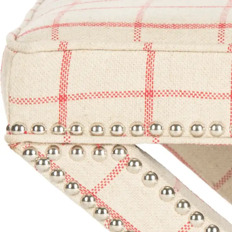Palmer Ottoman in Taupe, detail view