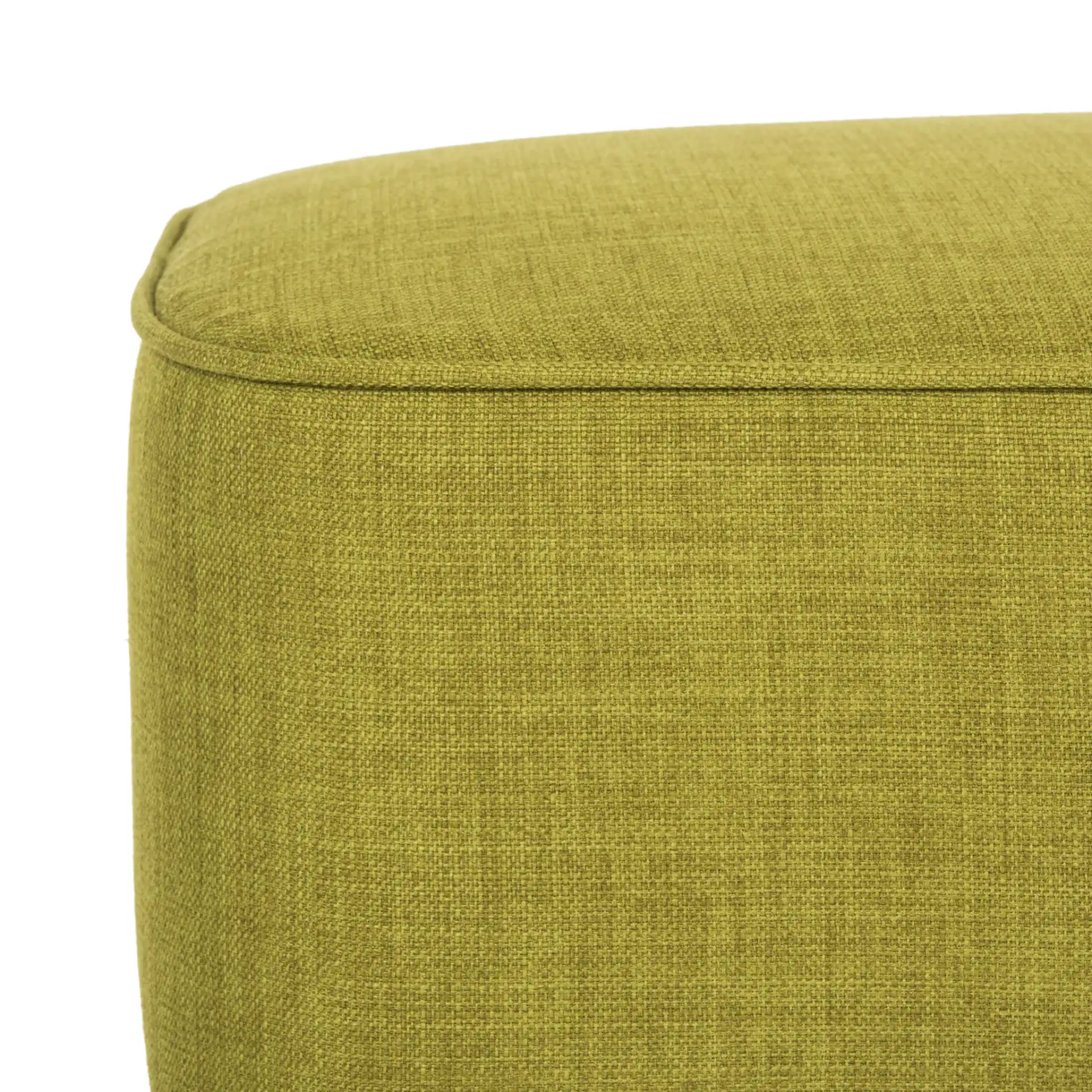 Eli Ottoman in Sweet Pea in a styled room