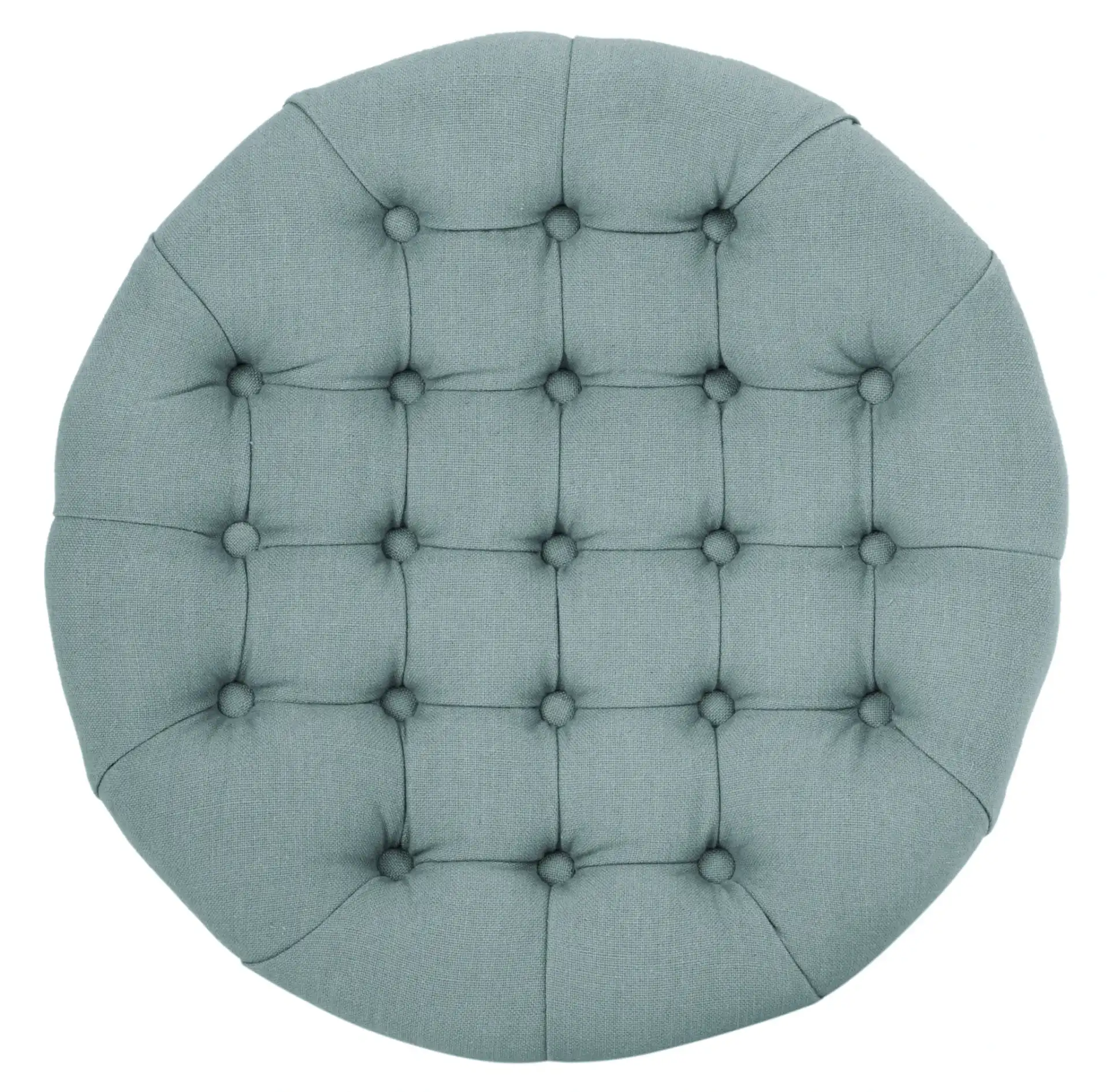 Vanessa Storage Ottoman in Sky Blue, detail view
