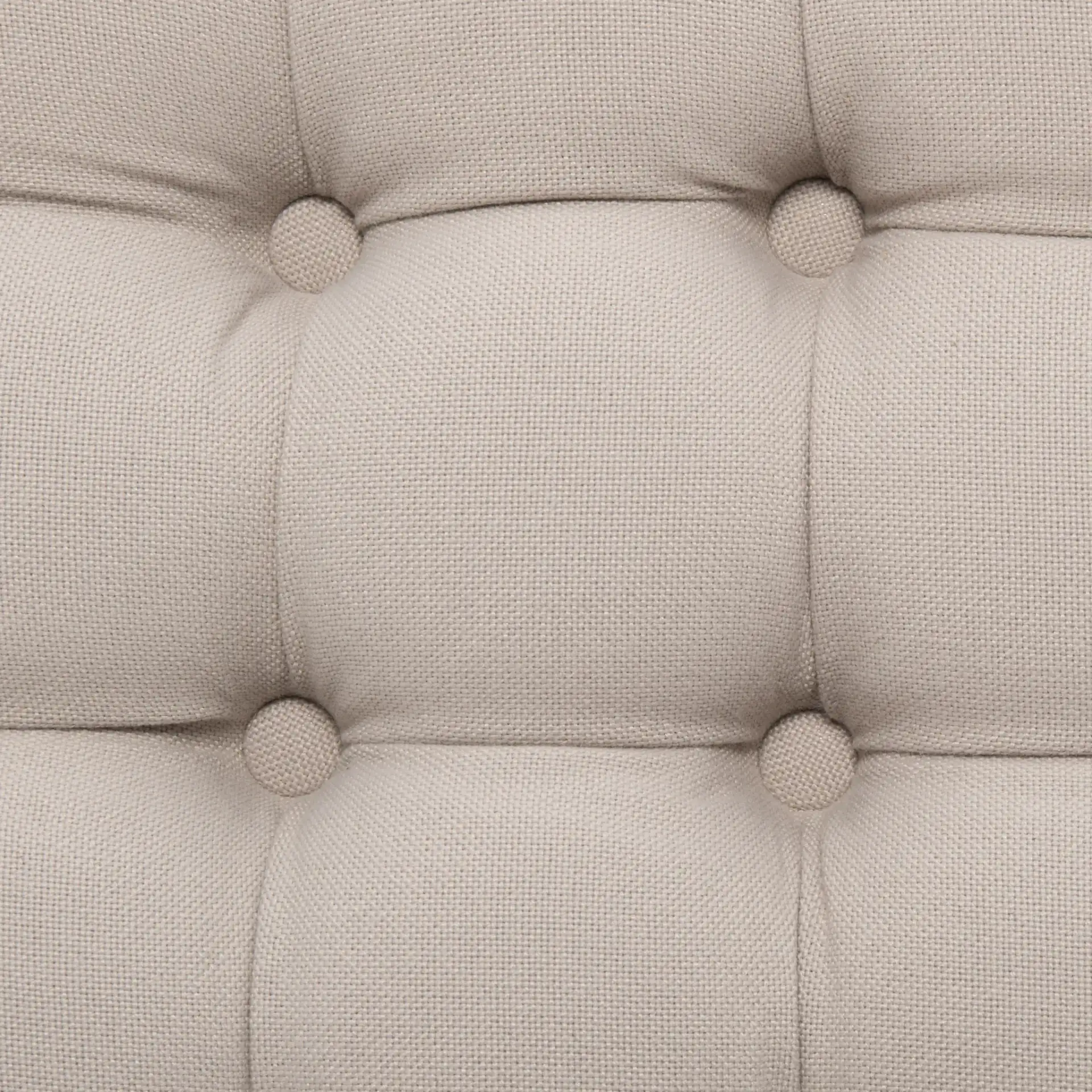 Charlene Ottoman in Taupe, detail view