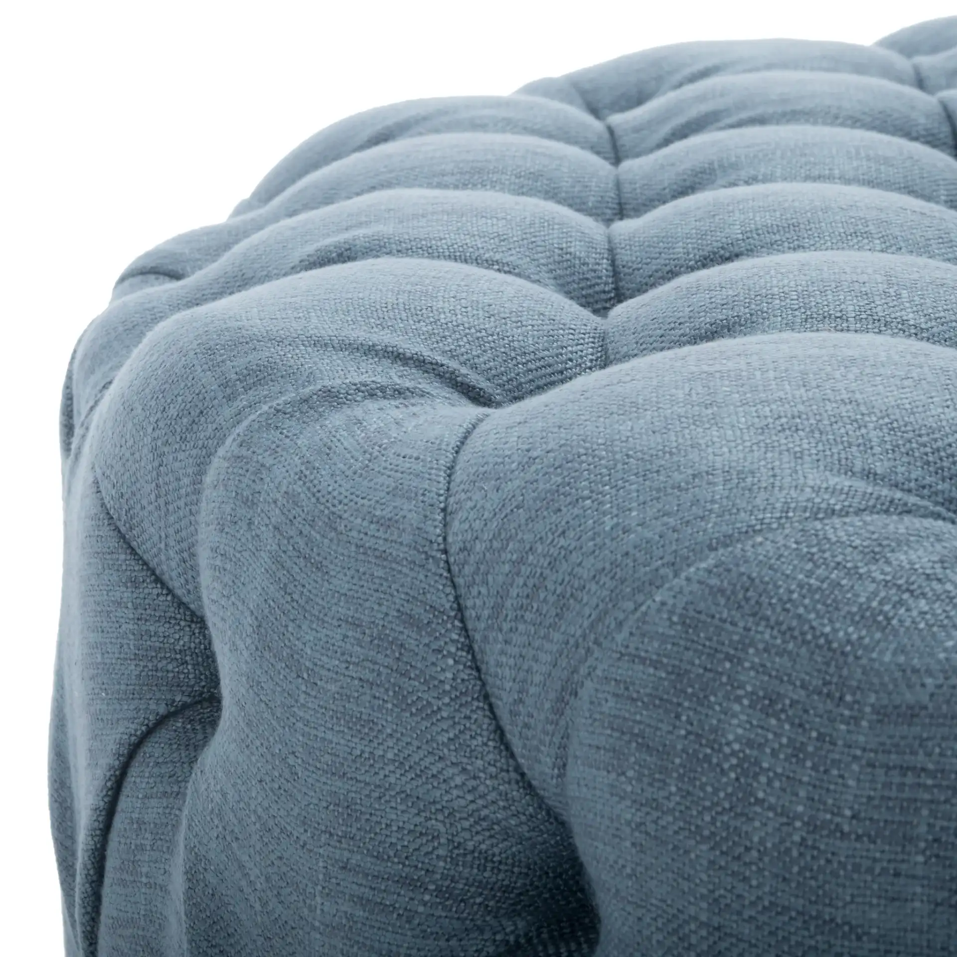 Charlene Ottoman in Navy Blue in a styled room