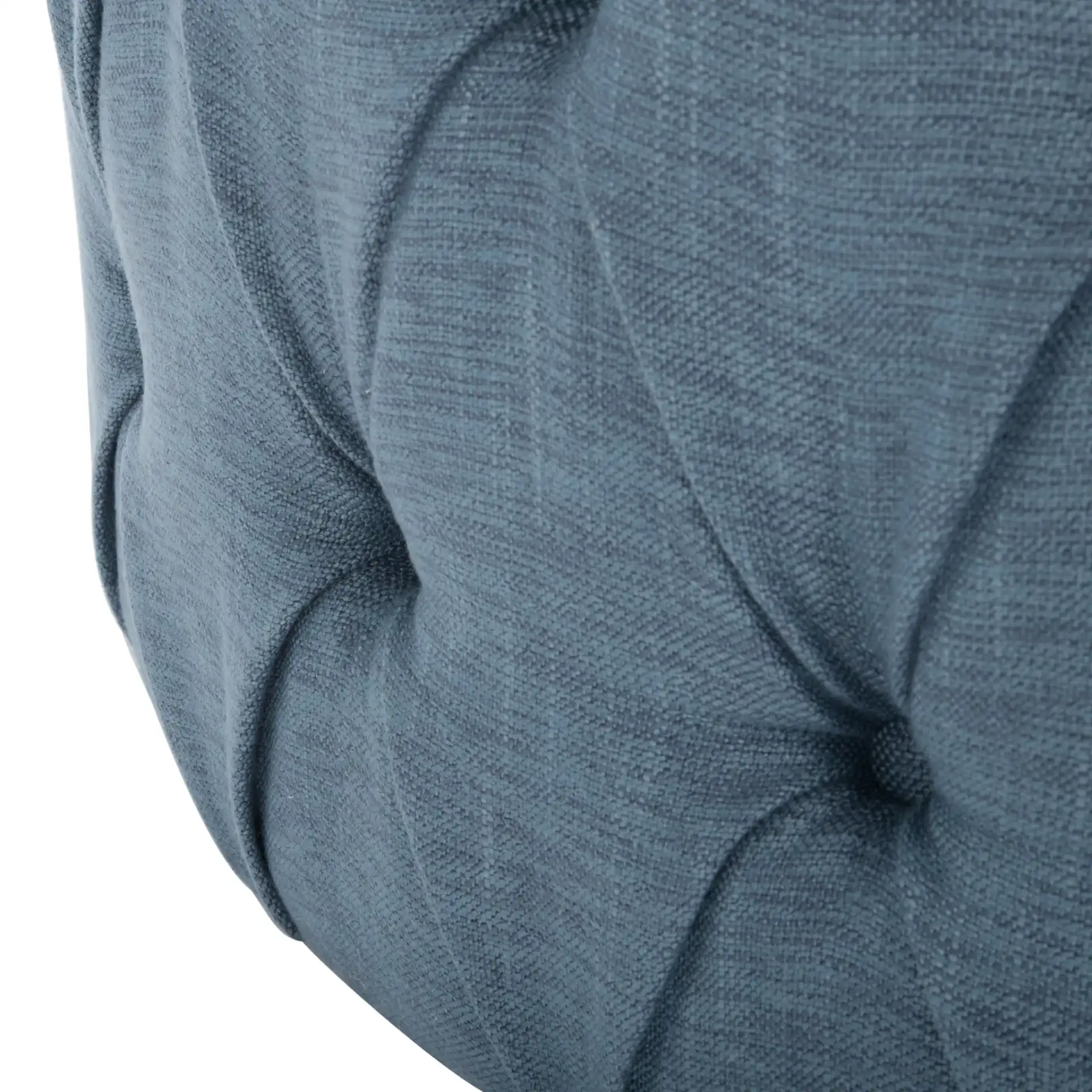 Charlene Ottoman in Navy Blue, detail view