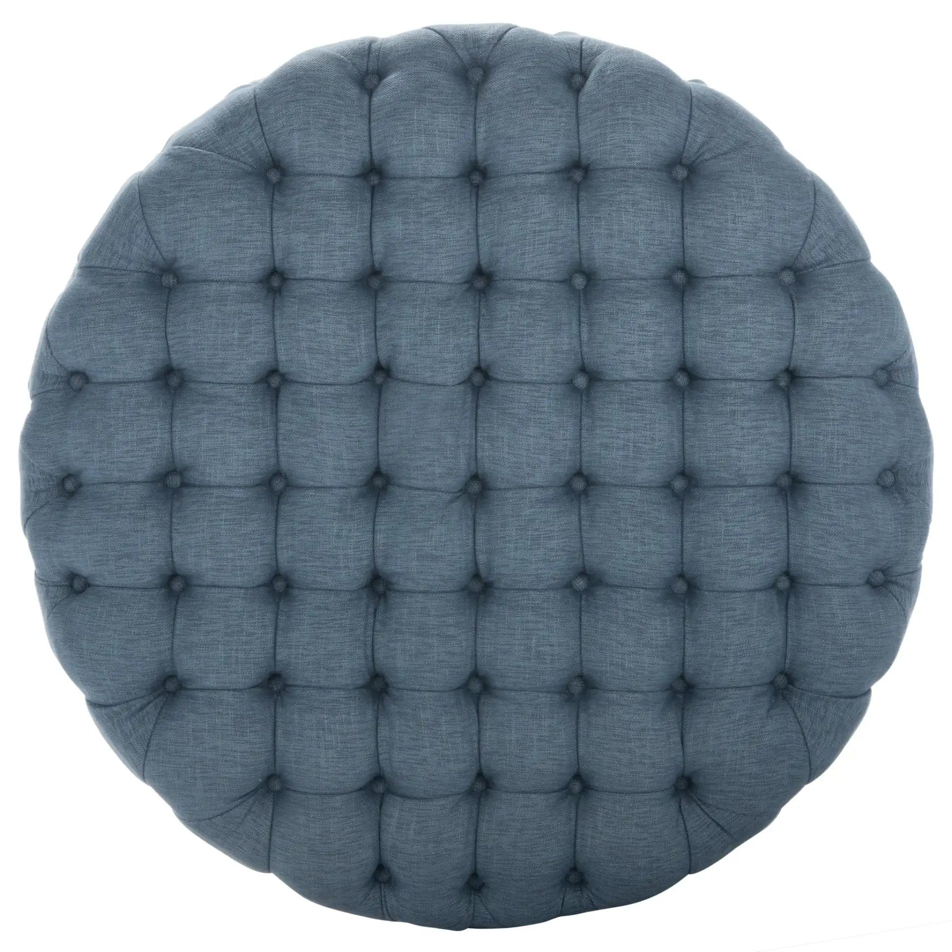 Charlene Ottoman in Navy Blue, detail view