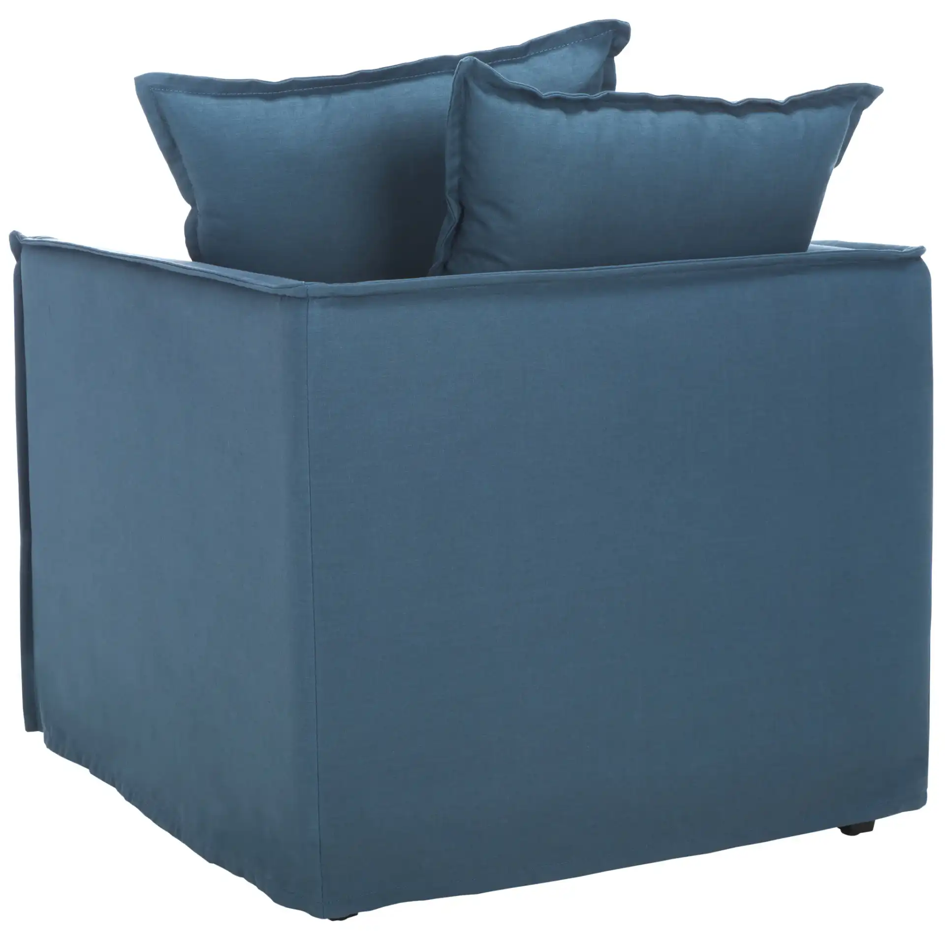 Joey Arm Chair in Blue, detail view