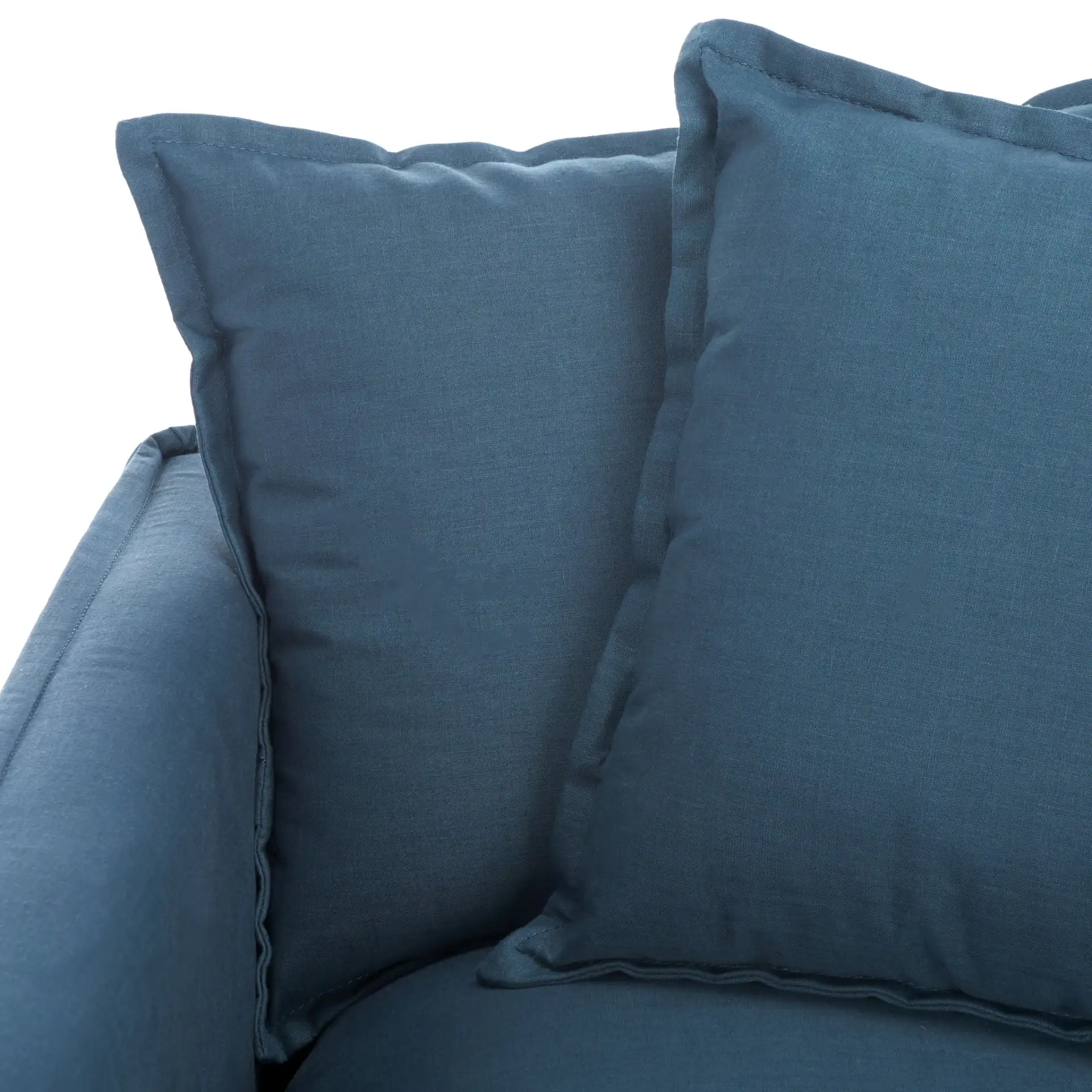 Joey Arm Chair in Blue in a styled room
