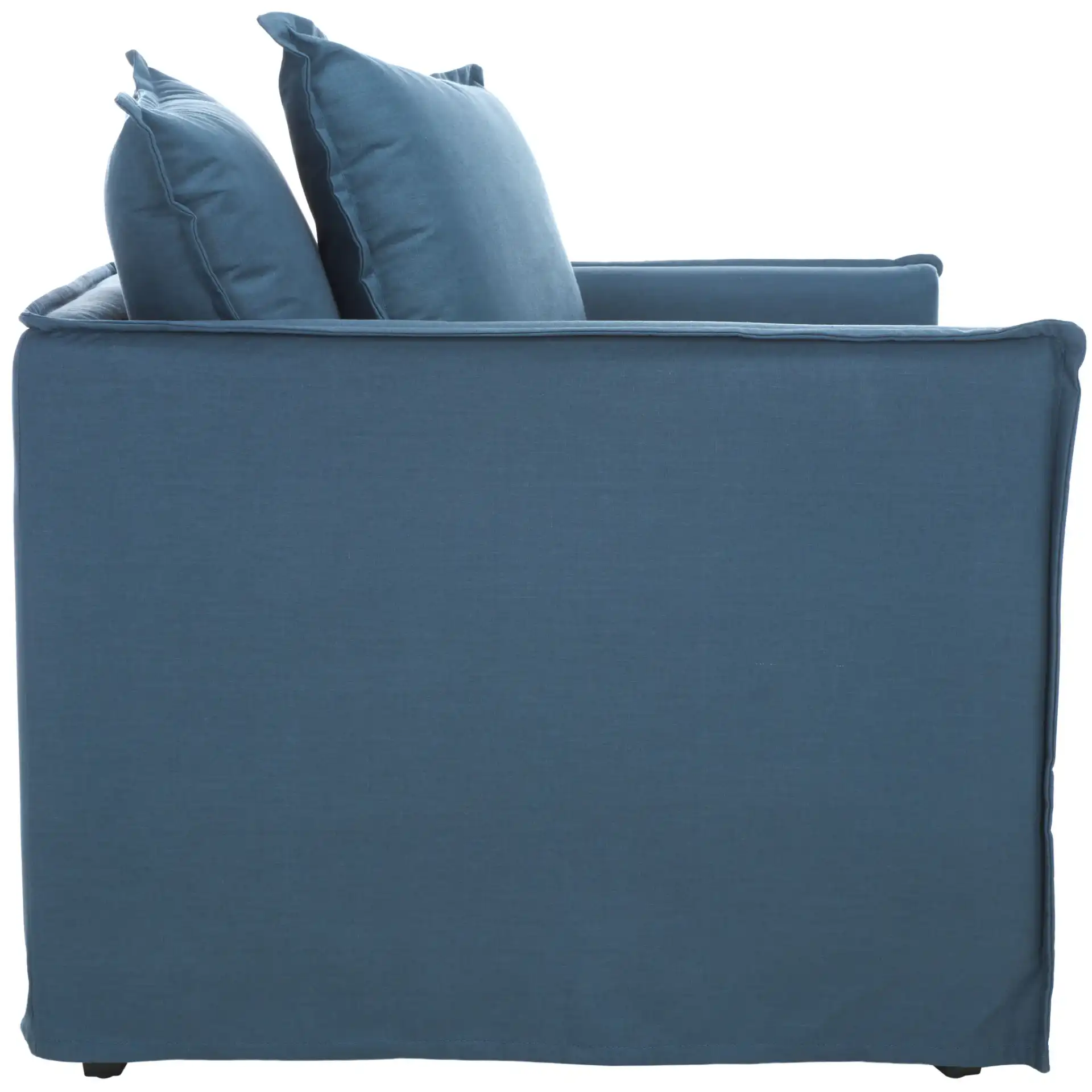 Joey Arm Chair in Blue, detail view