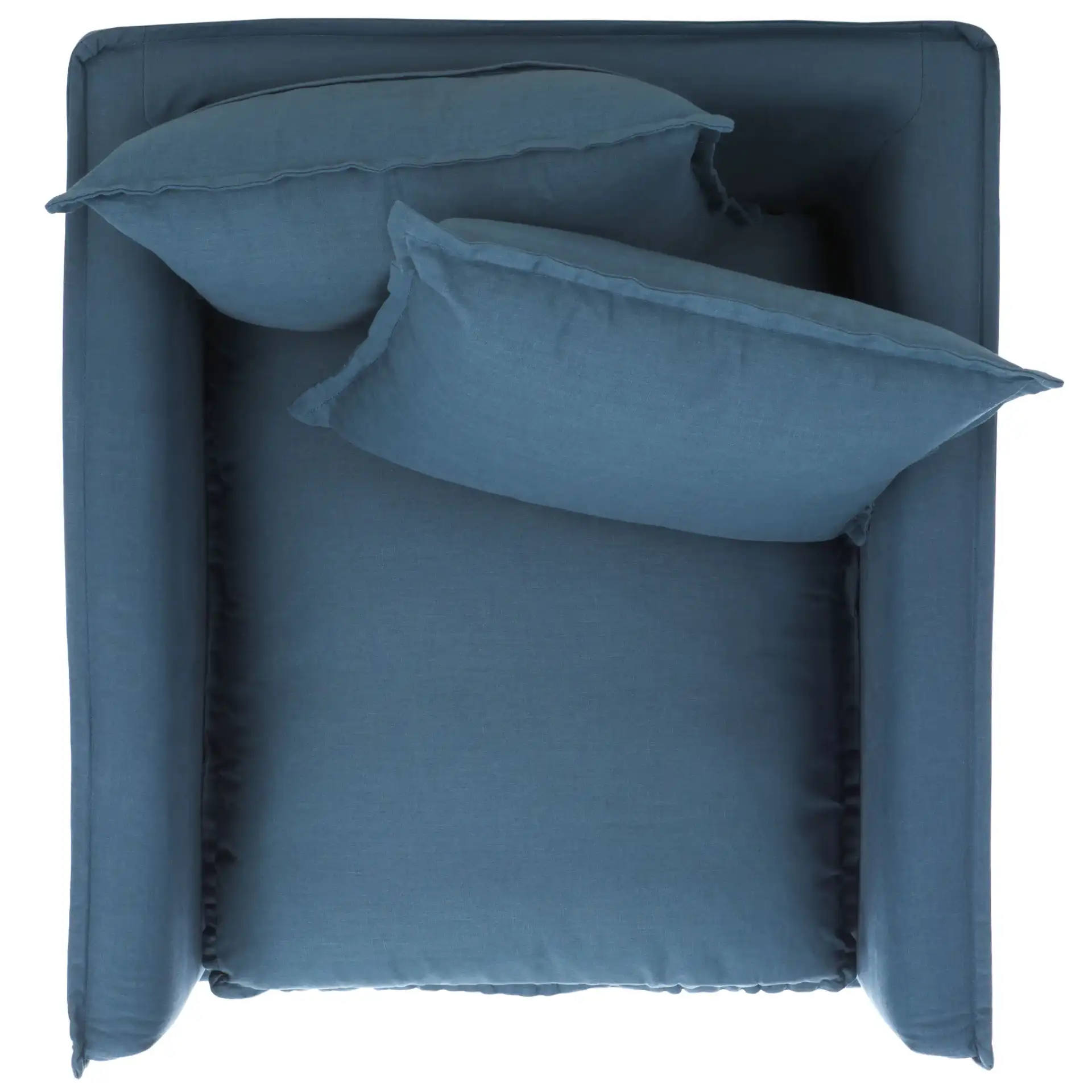 Joey Arm Chair in Blue, detail view