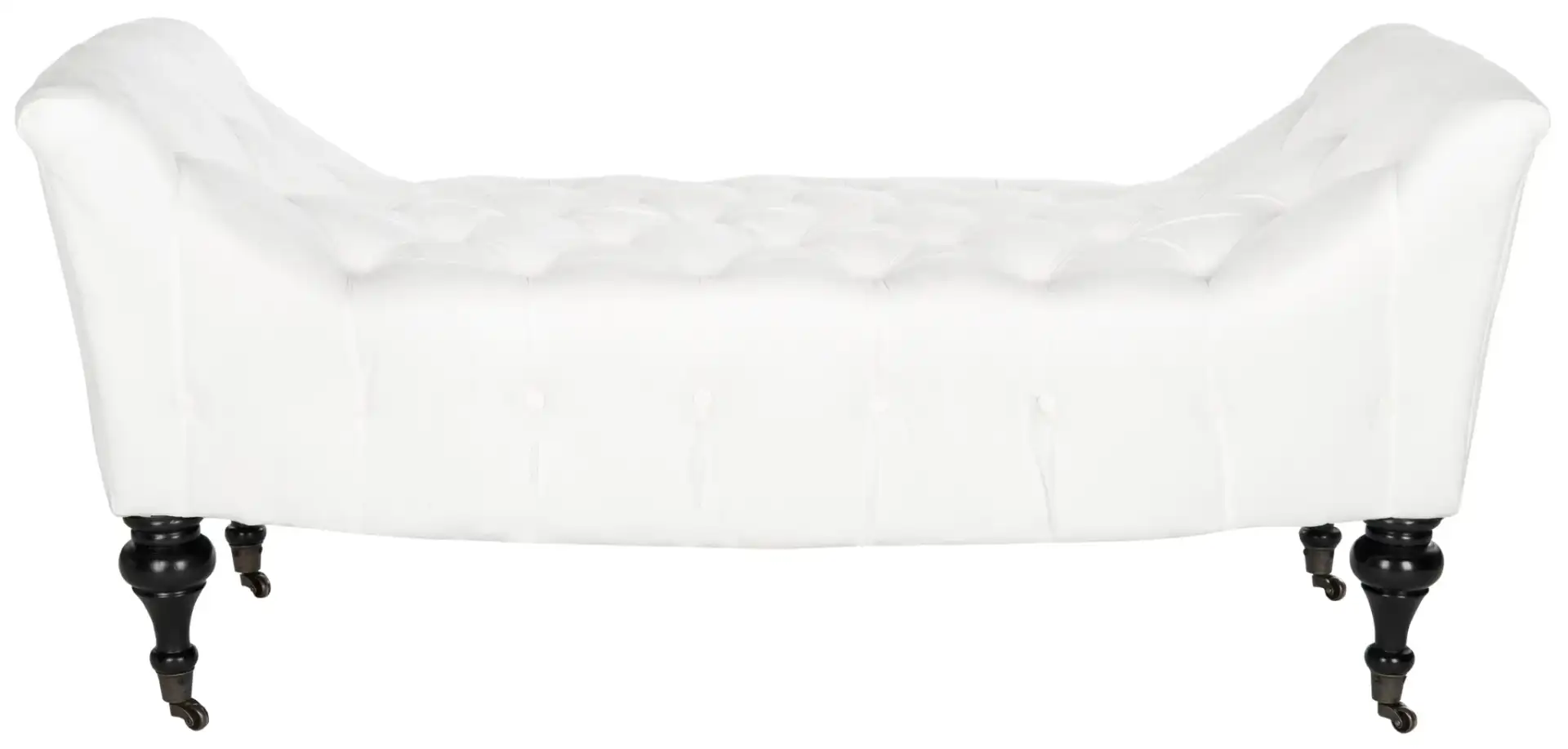 Georgette Bench in White, detail view