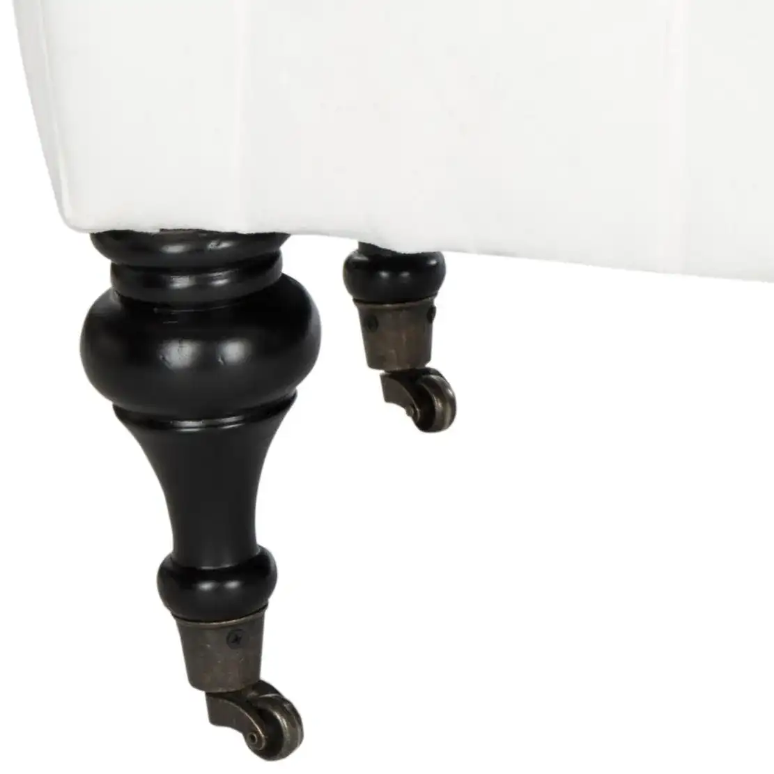 Georgette Bench in White, detail view