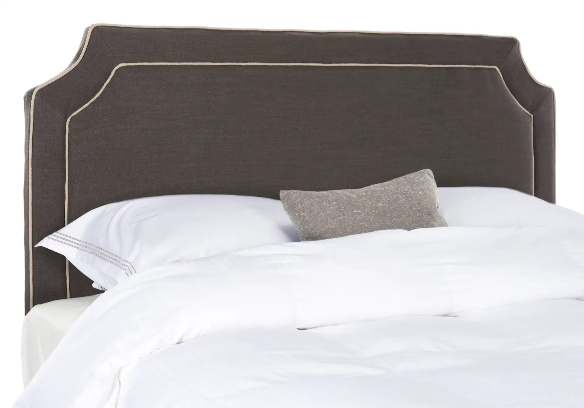 Dane Queen Headboard in Charcoal / True Taupe