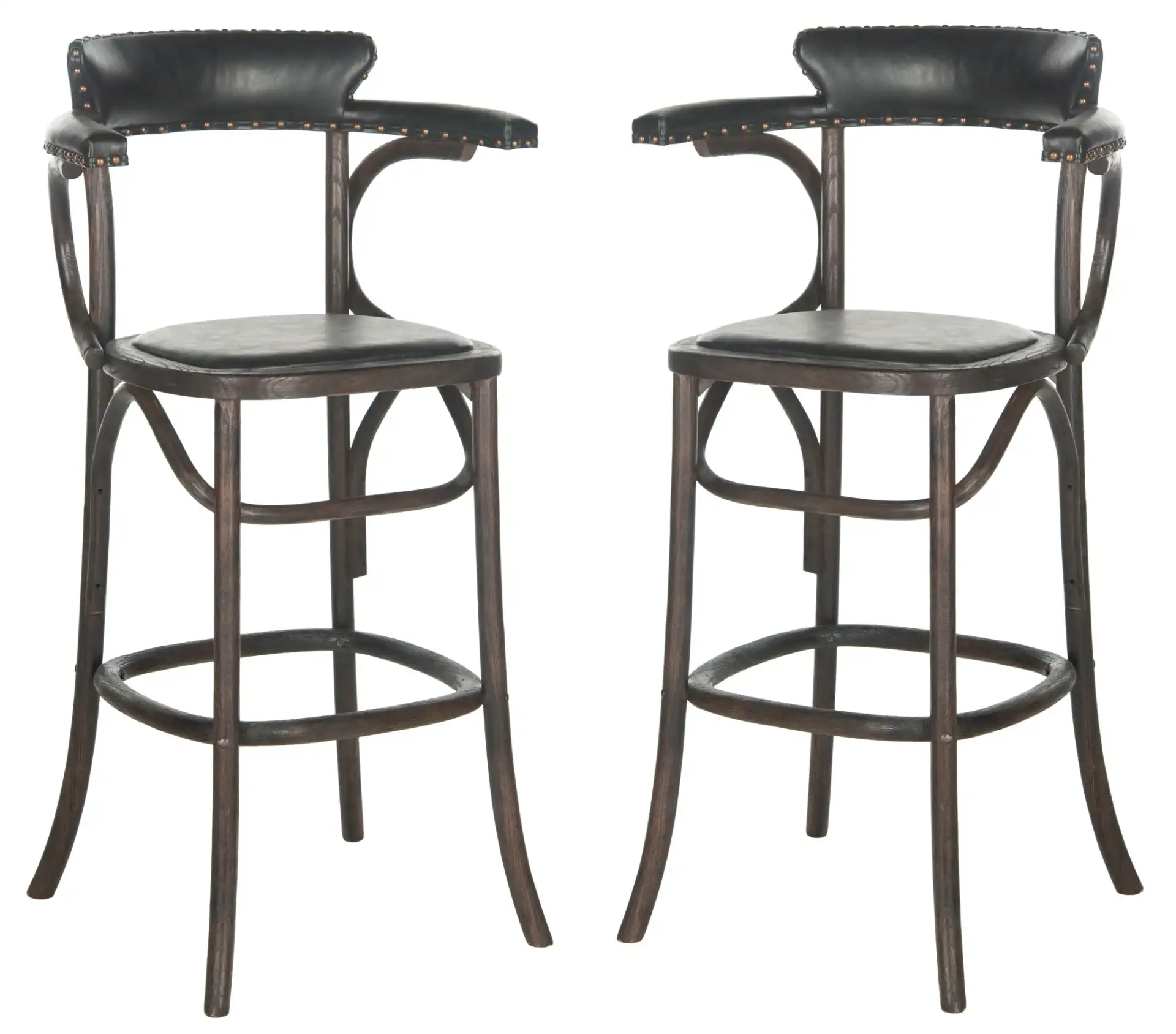 Kenny Barstool in Antique Black, detail view