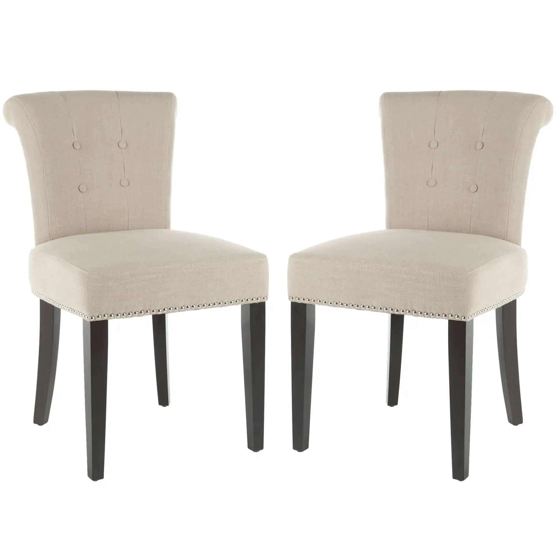 Sinclair Side Chair (Set Of 2) in True Taupe, detail view