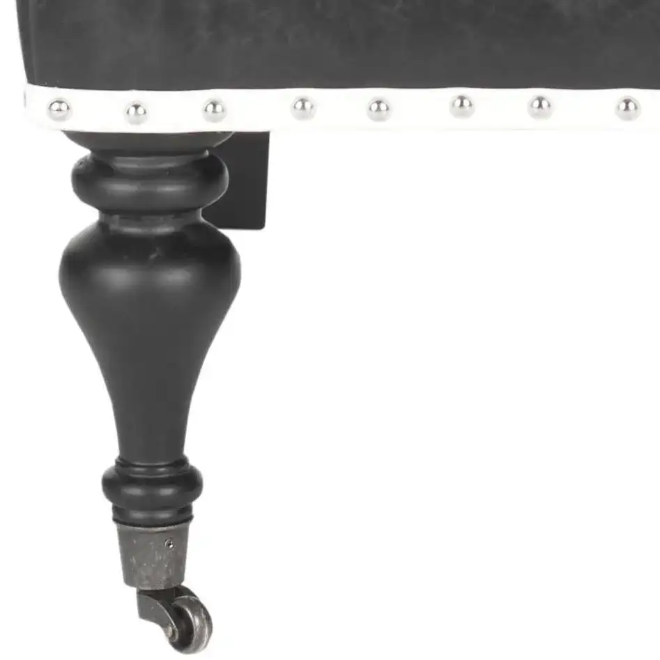 Devona Arm Chair in Antique Black, detail view