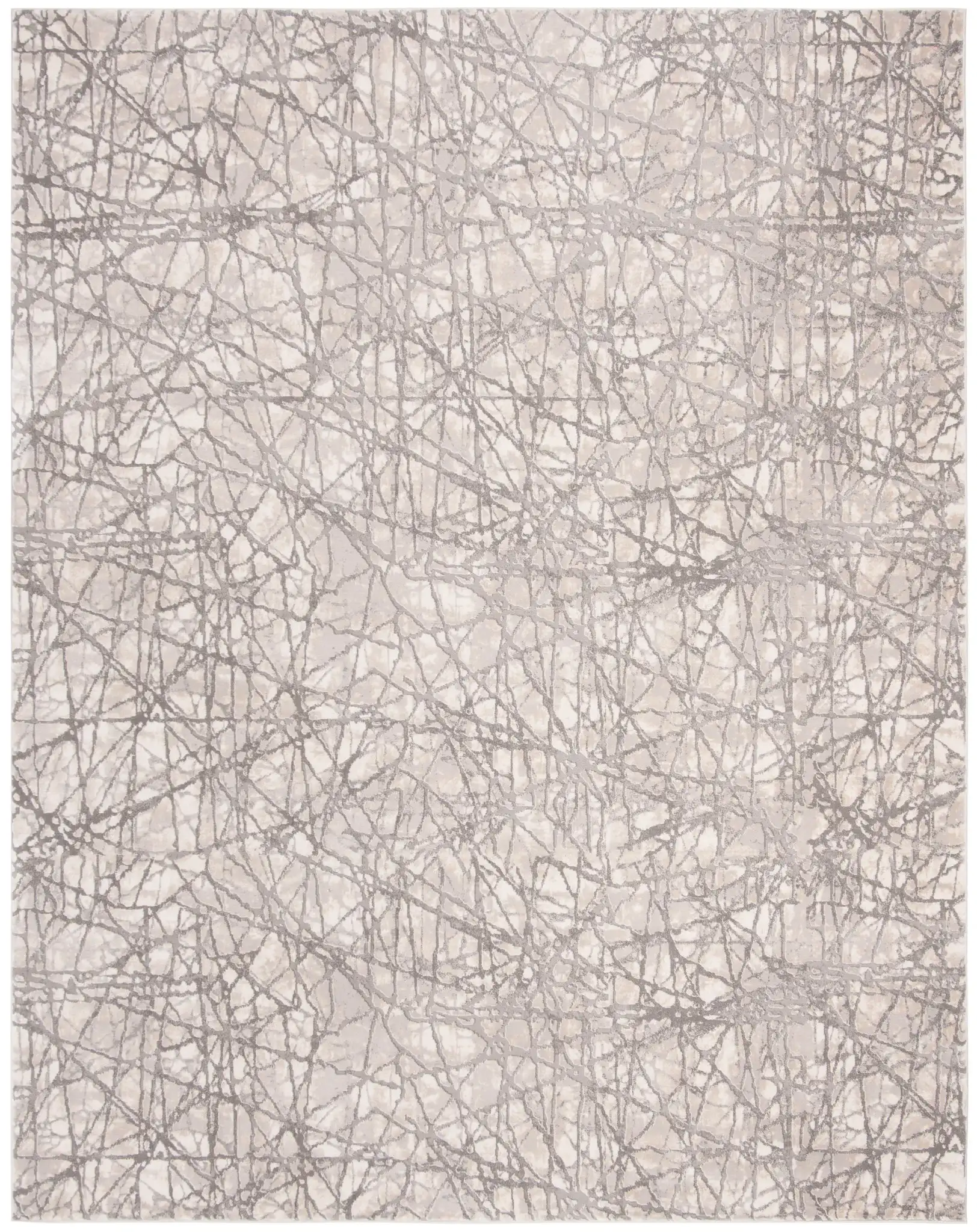 Meadow Intersecting Lines Rug in Beige / Gray