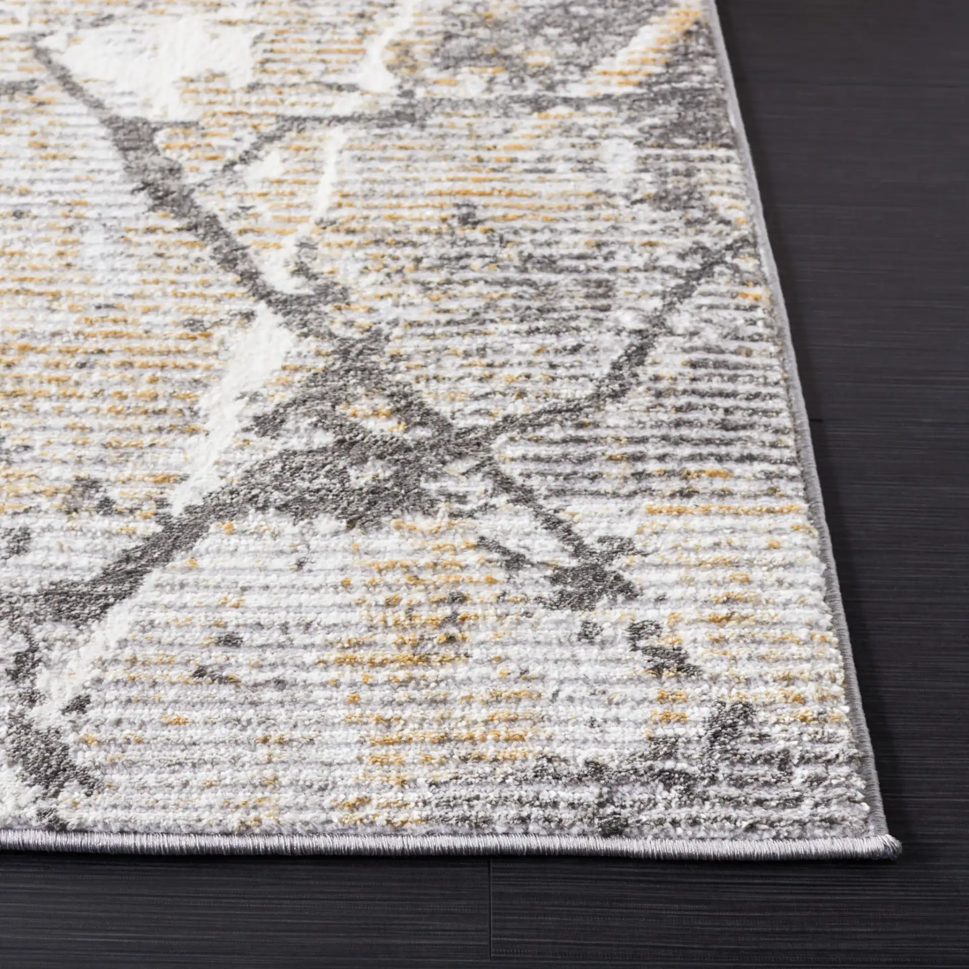 Meadow Elysian Marble Rug in Light Gray / Dark Gray in a styled room