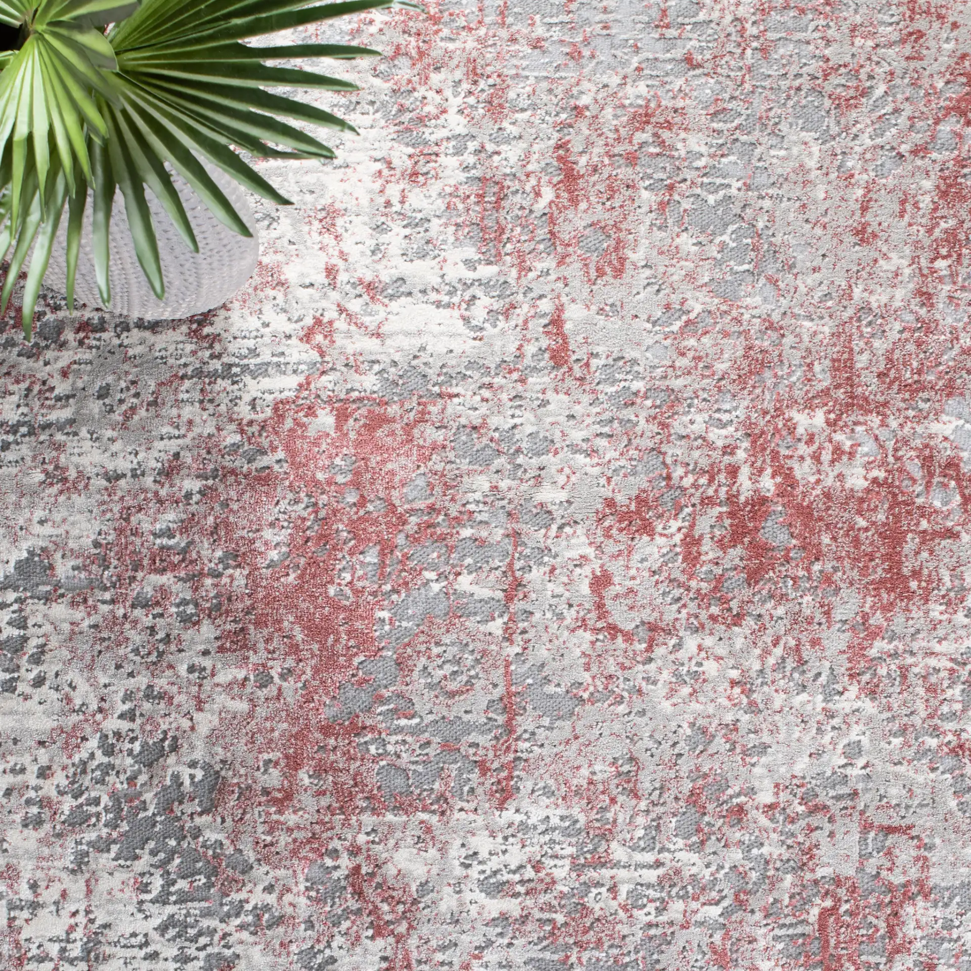 Meadow Mottled Abstract Rug in Meadow Mottled Abstract Rug in a styled room