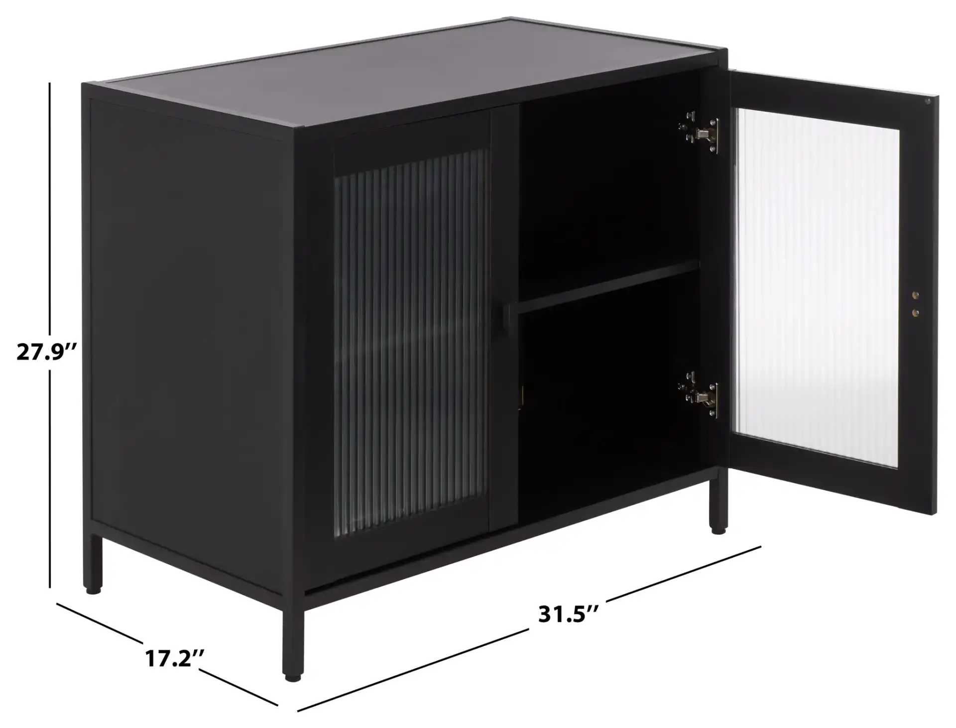 Donahue Sideboard/Media Stand in Black, detail view
