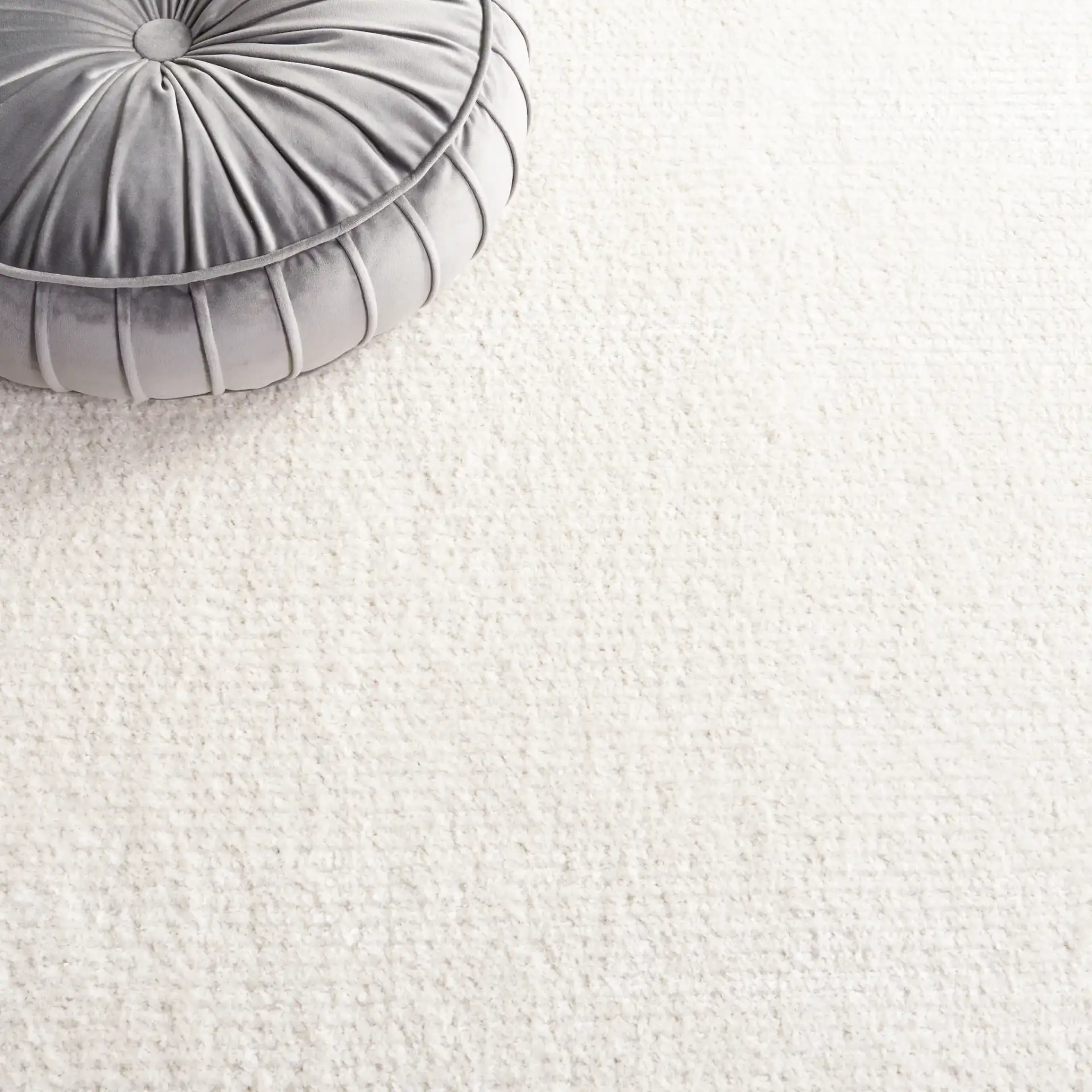 Melody Ribbed Rug in Ivory in a styled room