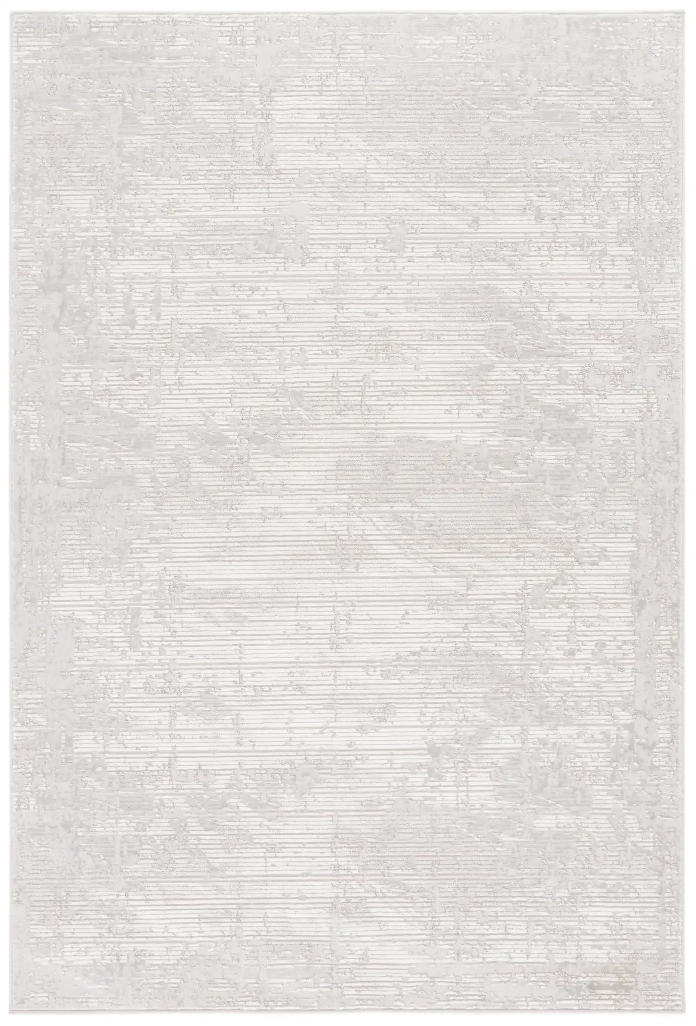 Memphis Distressed Linear Rug in Gray / Ivory