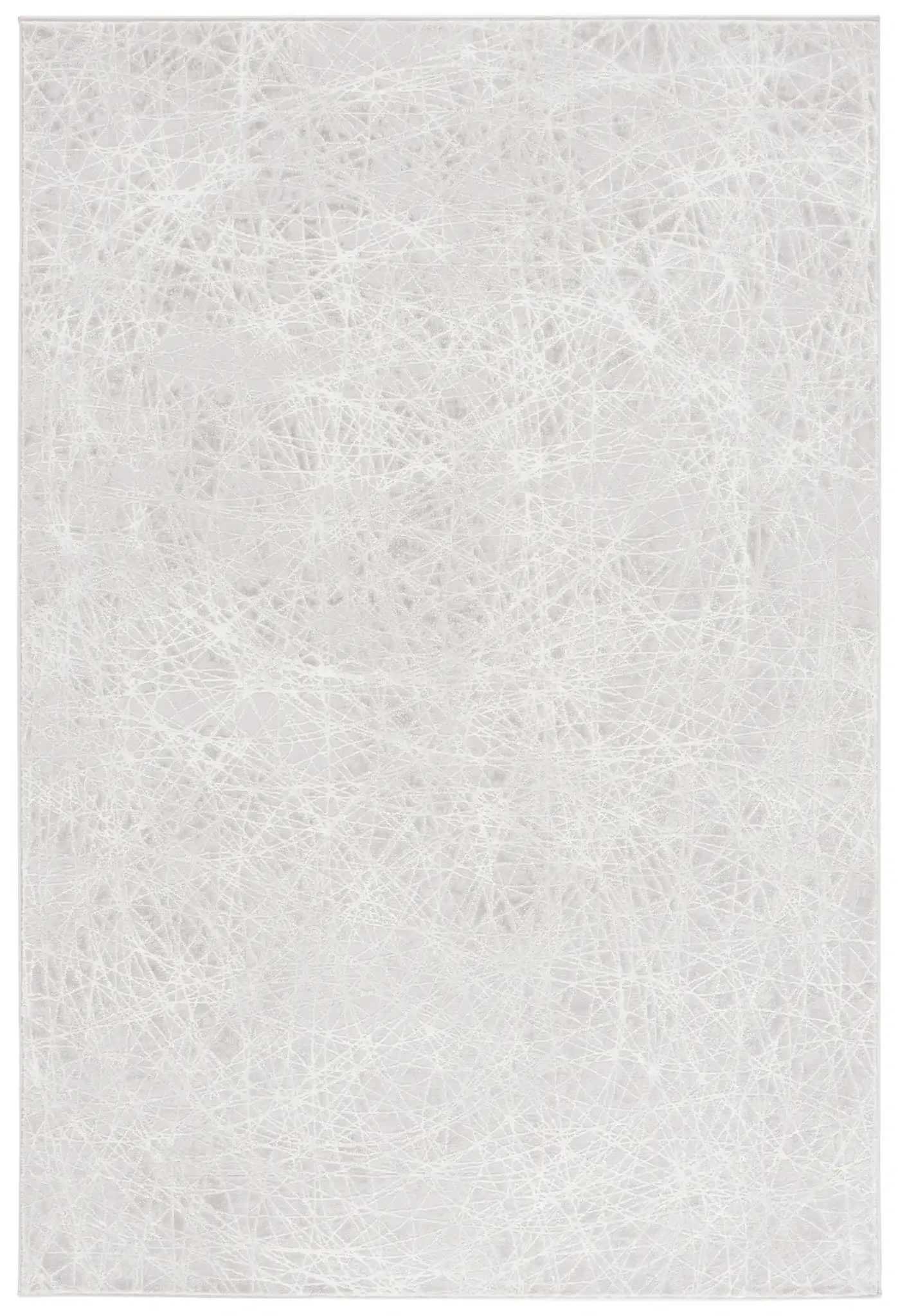 Memphis Abstract Web Rug in Gray / Ivory