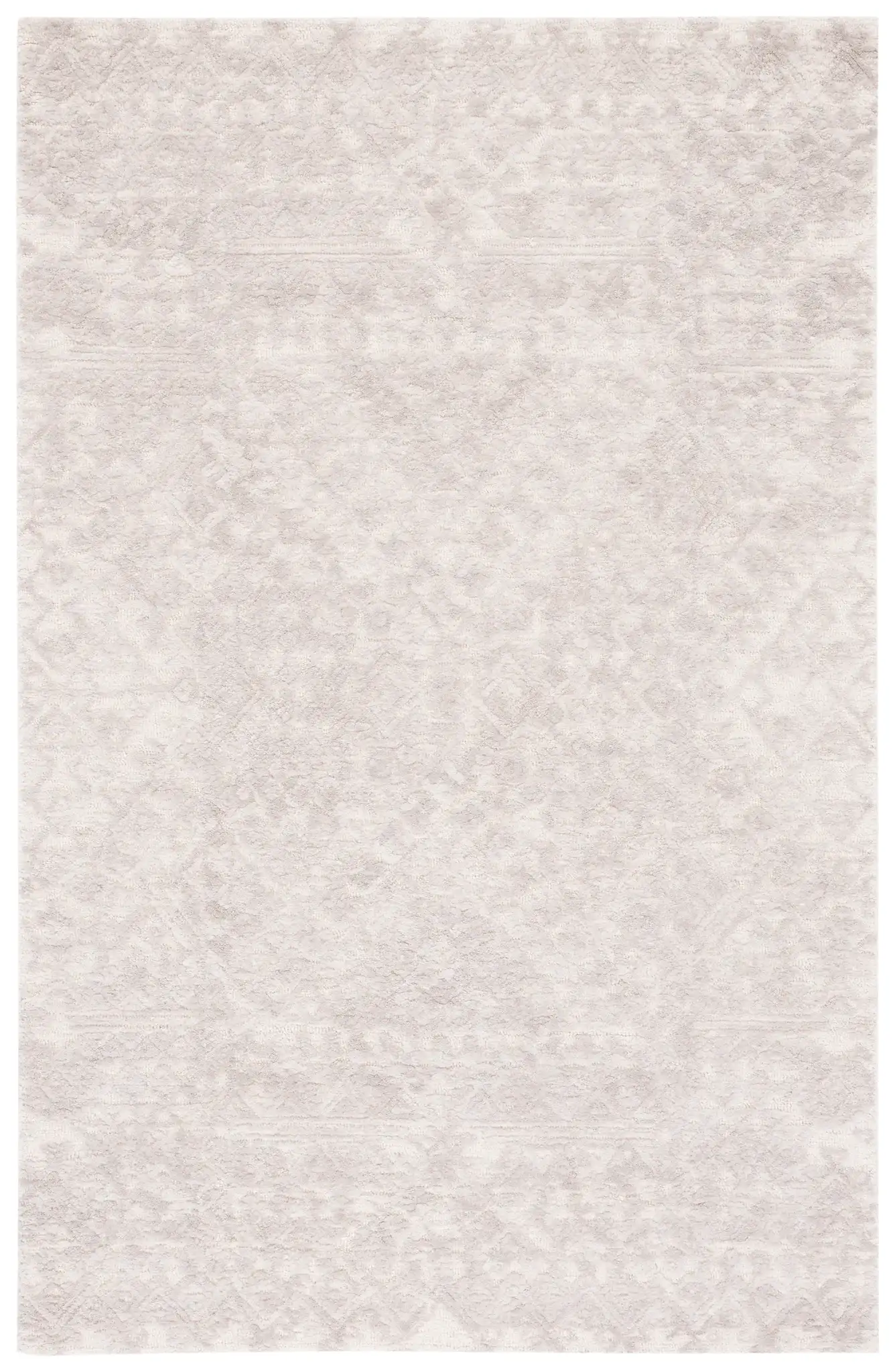 Metro Faded Medallion Hand-Tufted Wool Rug in Ivory / Gray