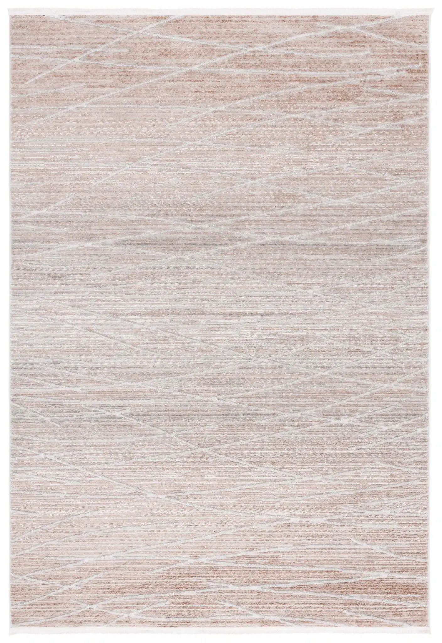 Mila Linear Abstract Rug in Beige / Gray