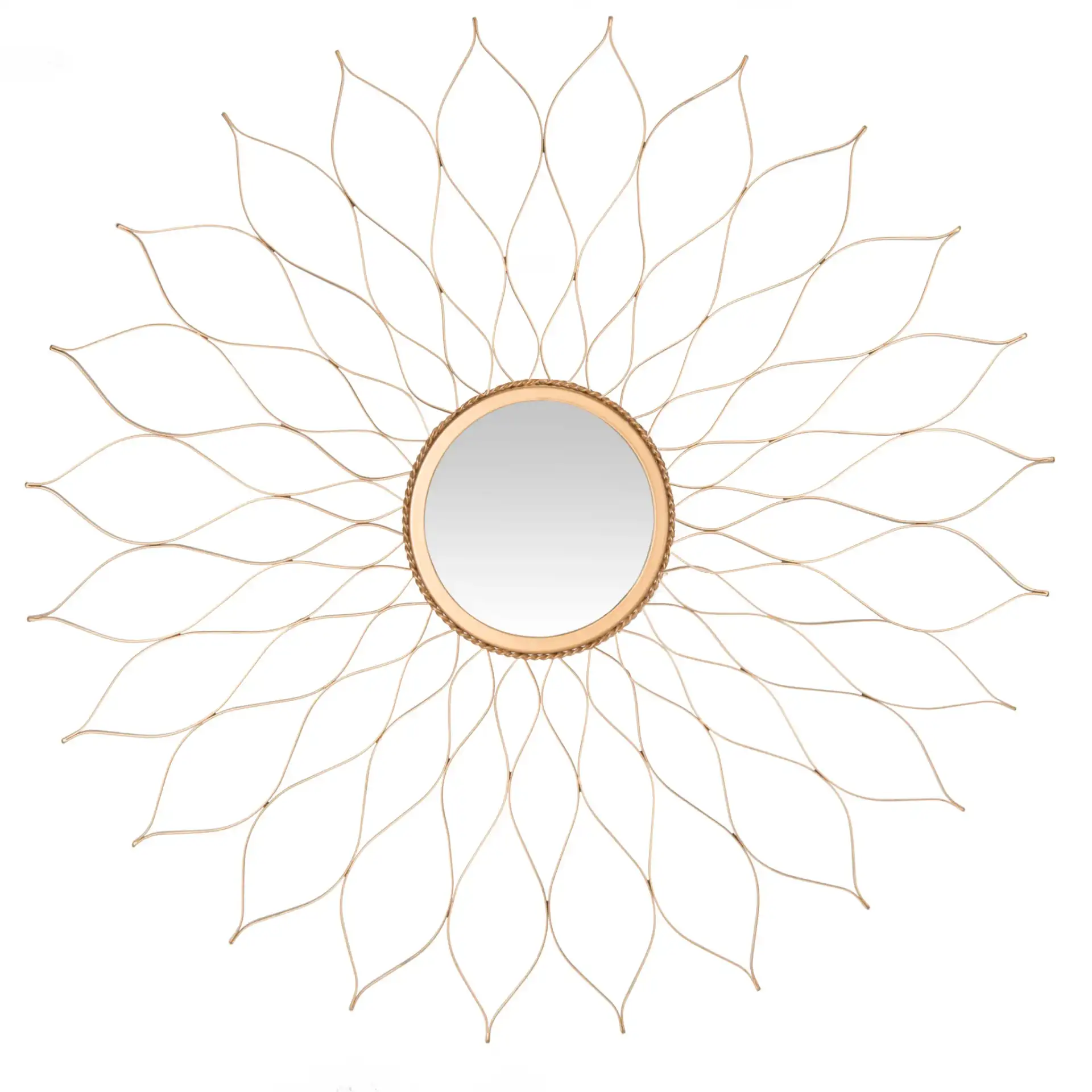 Flower Mirror in Gold