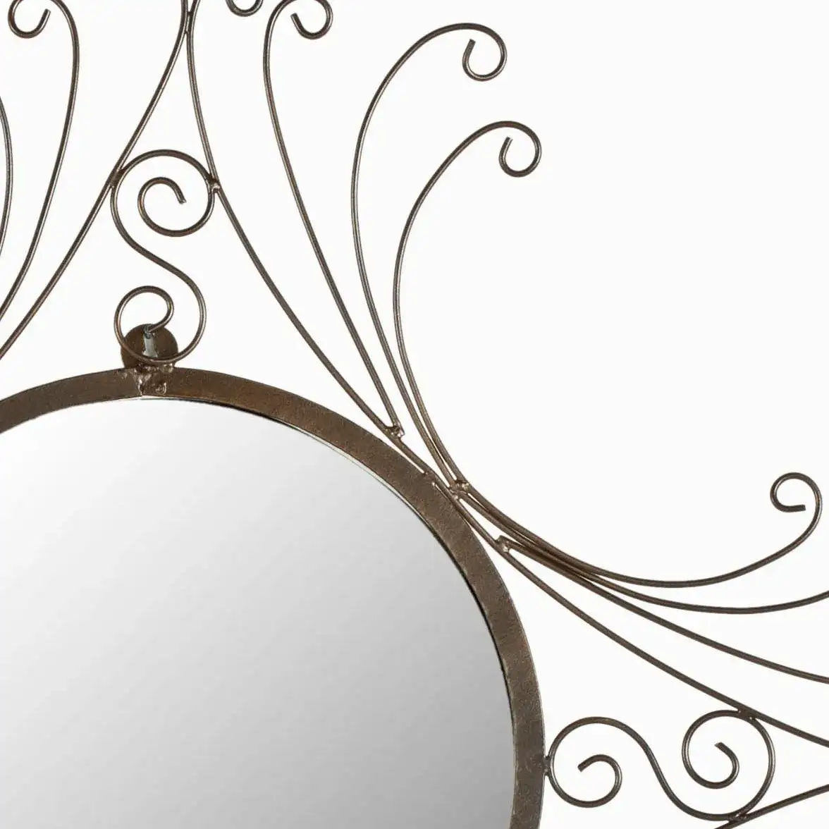 Maltese Mirror in Rustic in a styled room