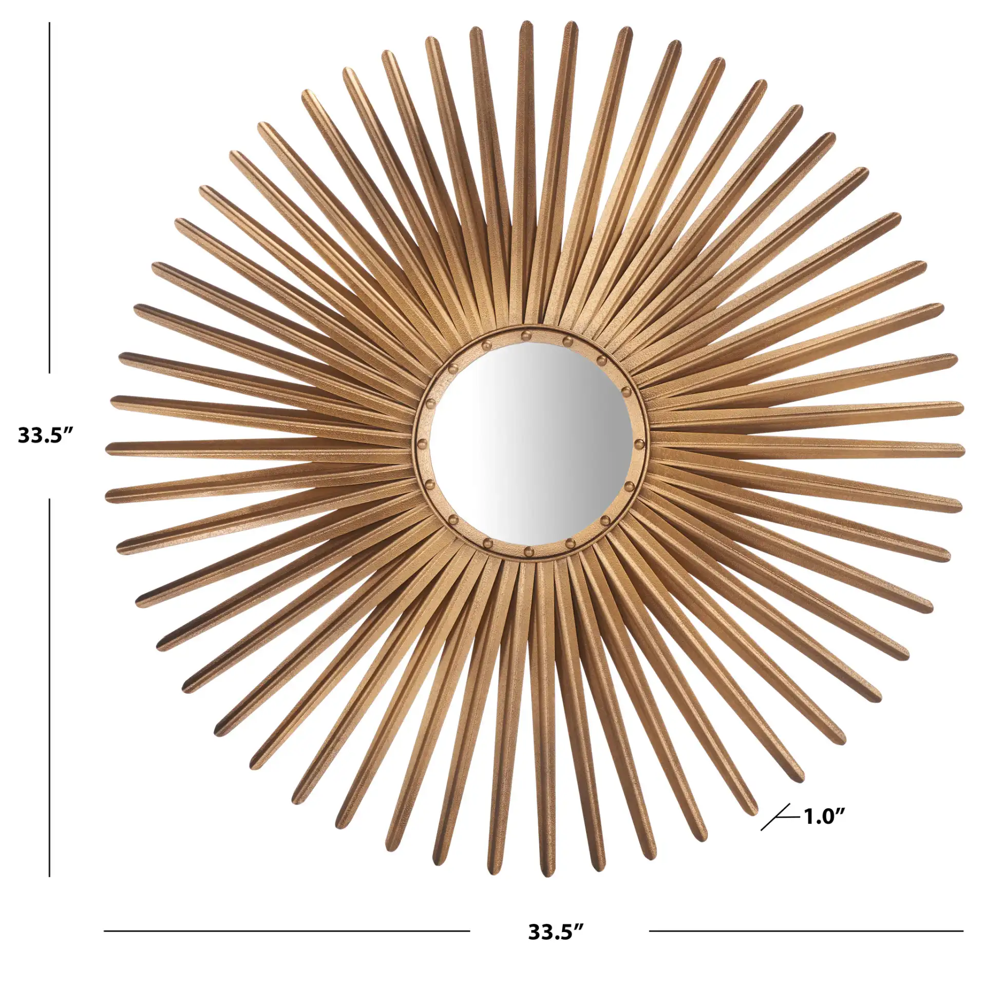 Shanira Mirror in Gold, detail view