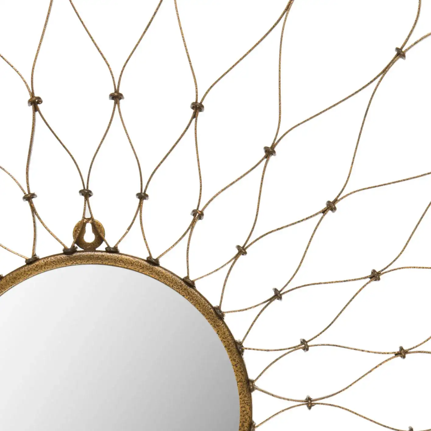 Onile Mirror in Gold in a styled room