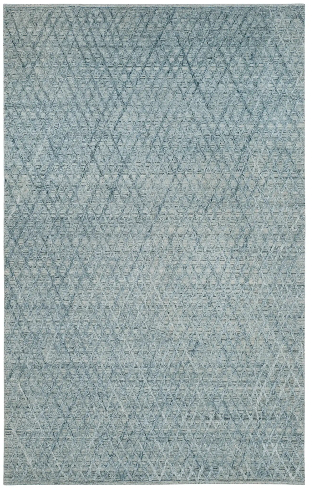 Mirage Diamond Grid Hand-Loomed Rug in Indigo