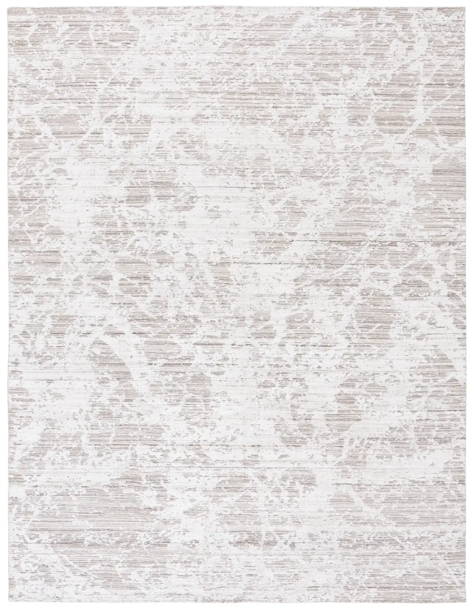 Mirage Abstract Crackle Hand-Loomed Rug in Ivory / Taupe