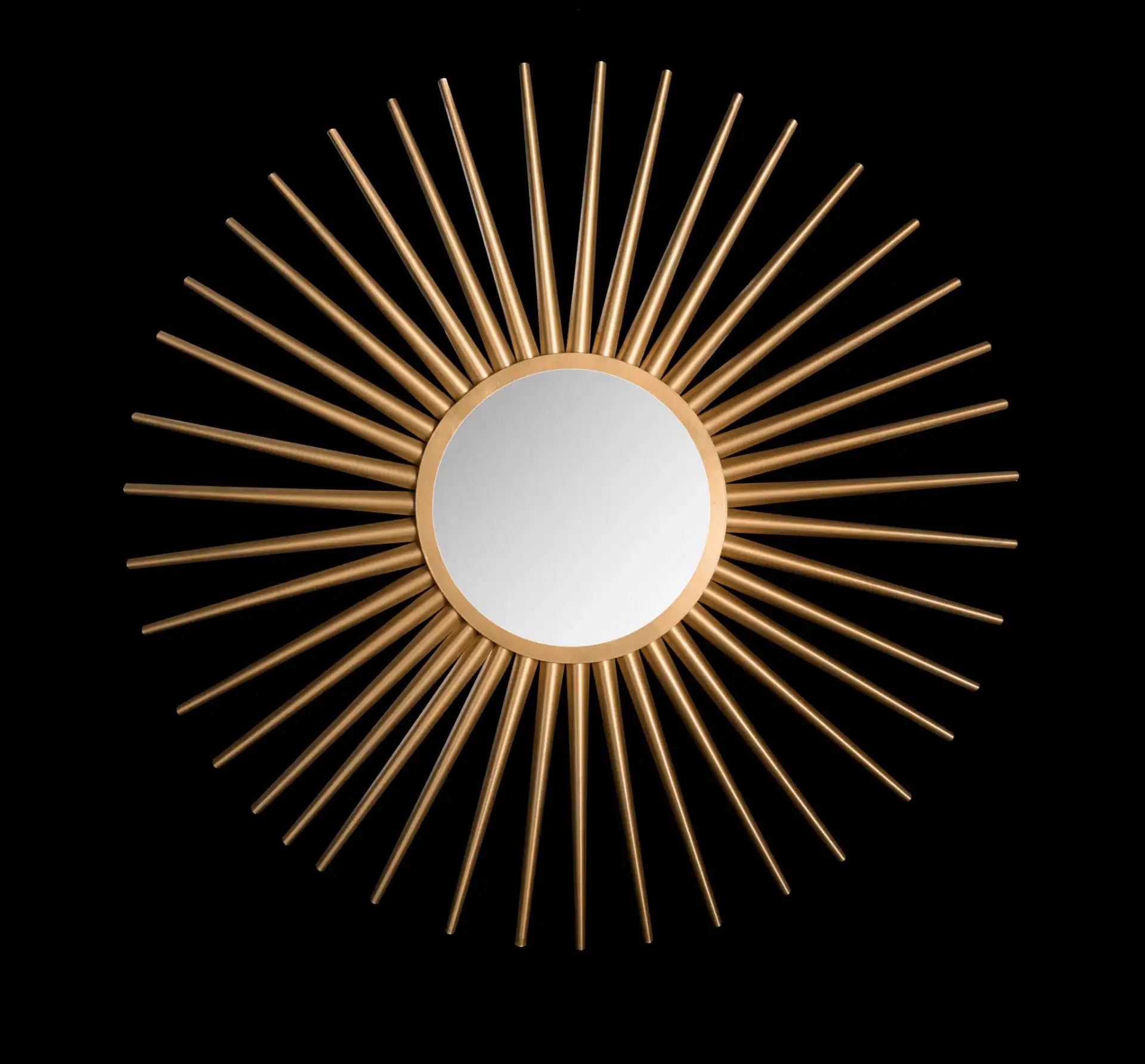 Sunburst Mirror in Gold, detail view