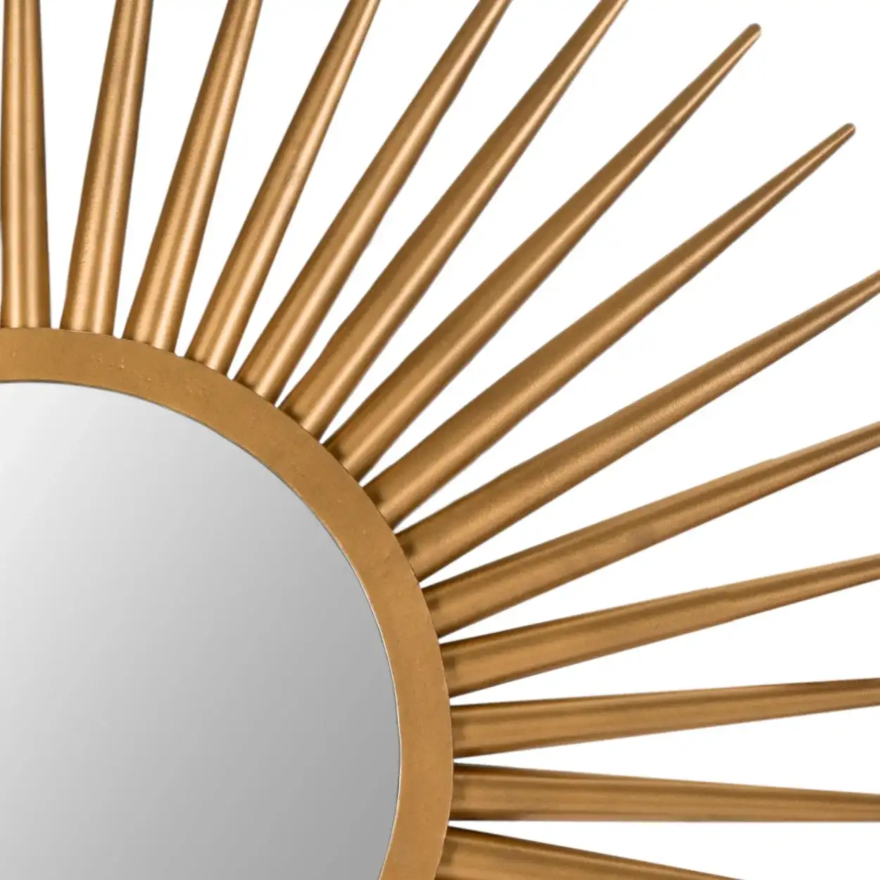 Sunburst Mirror in Gold in a styled room